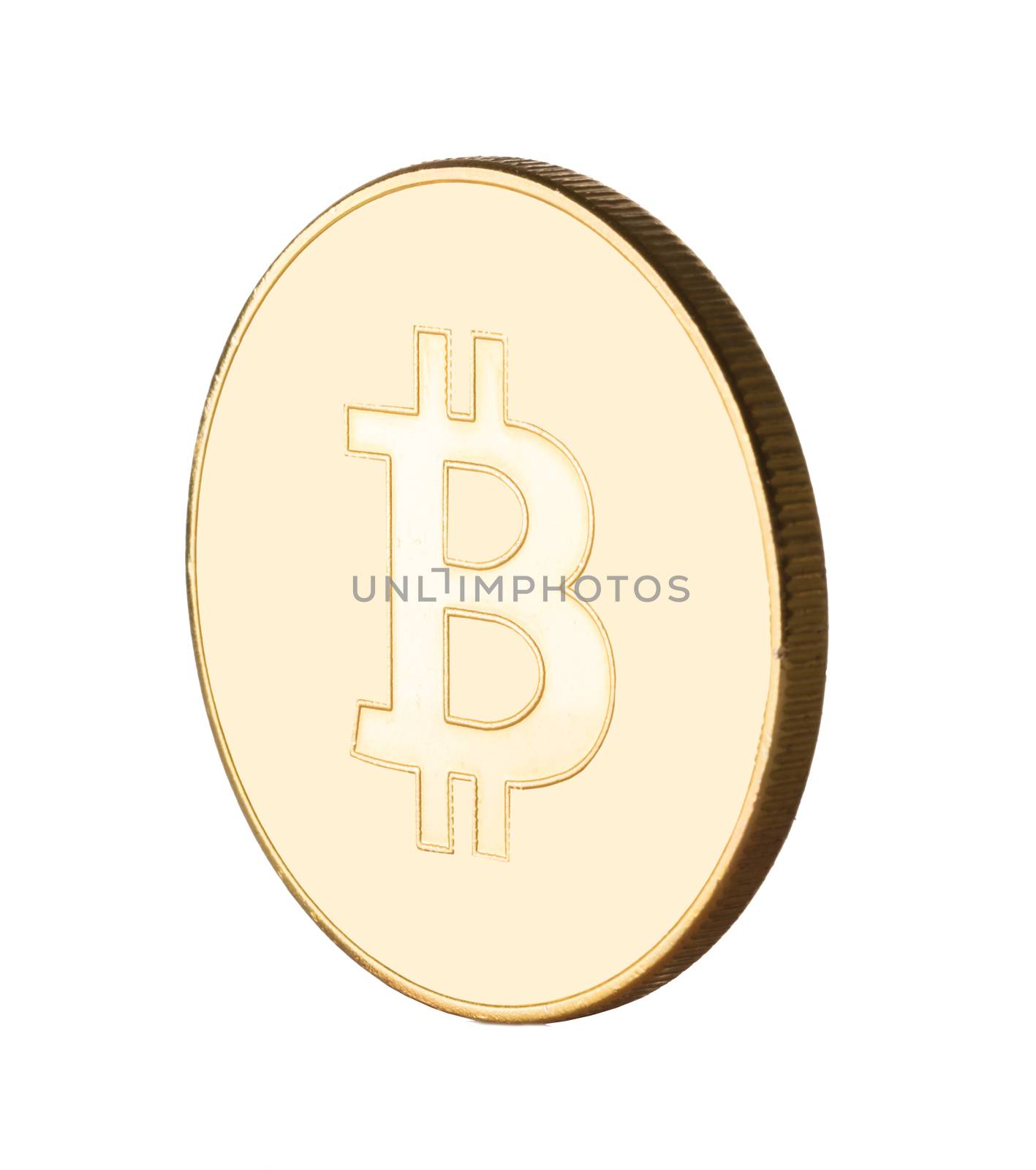 bitcoin crypto currency on white isolated background