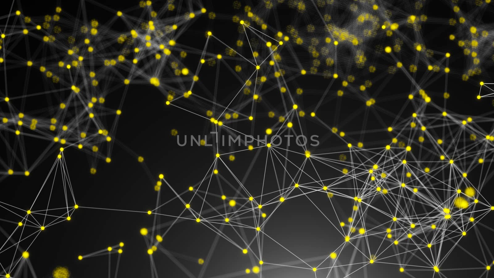 Abstract connection dots. Technology background. Network concept. 3d rendering