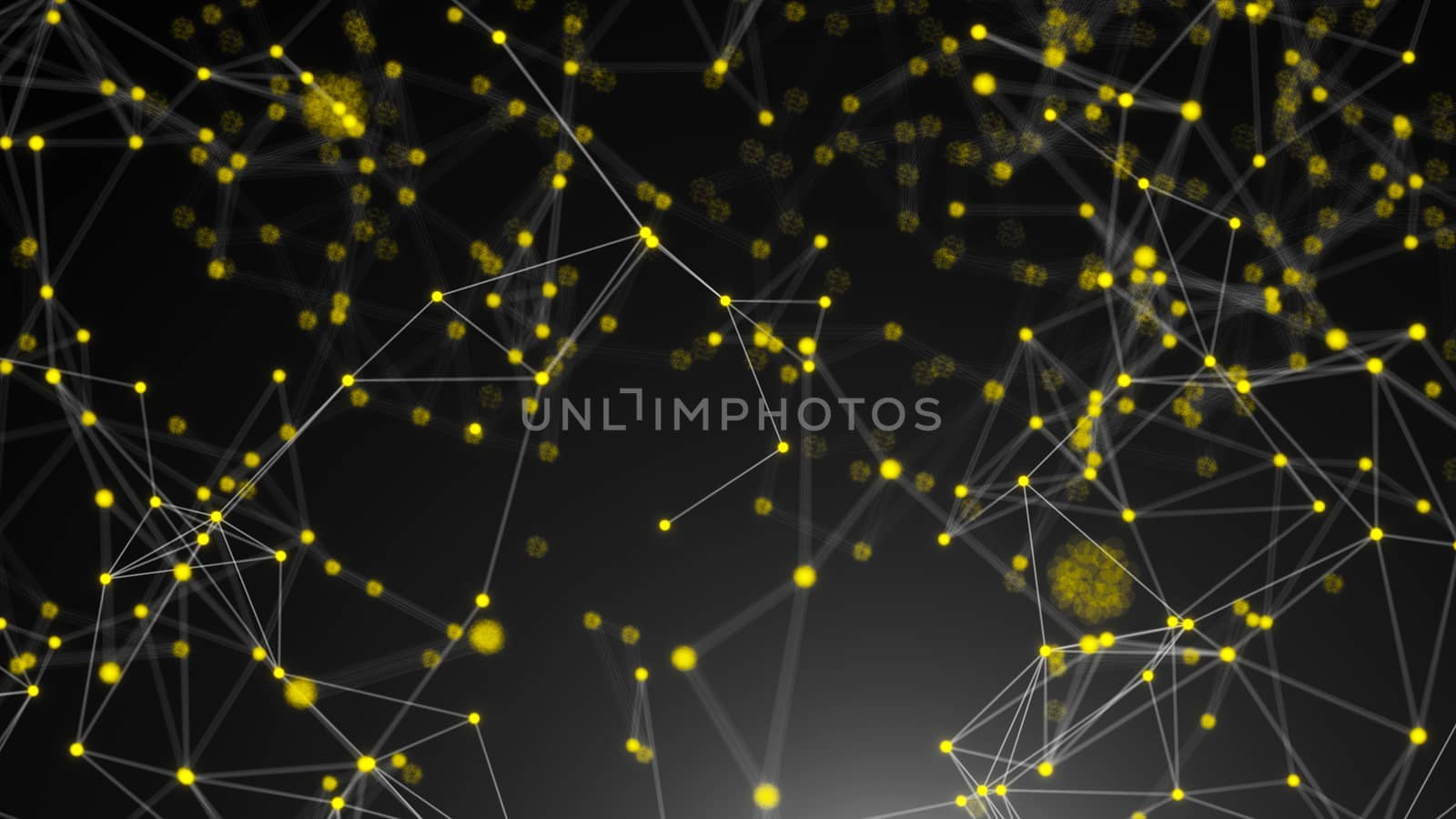 Abstract connection dots. Technology background. Network concept. 3d rendering