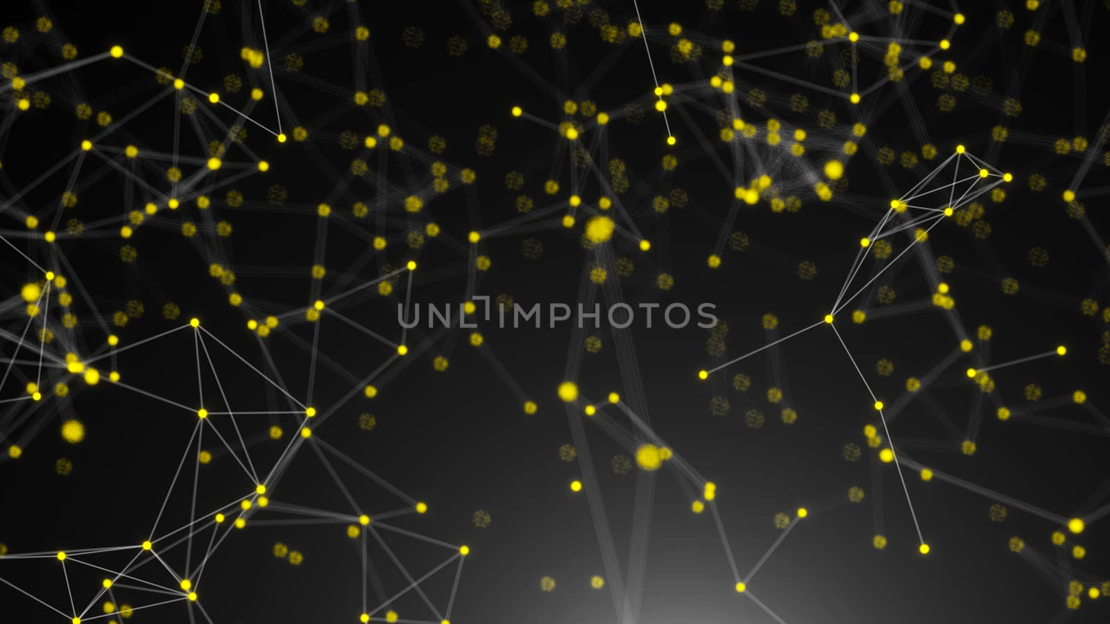Abstract connection dots. Technology background. Network concept. 3d rendering