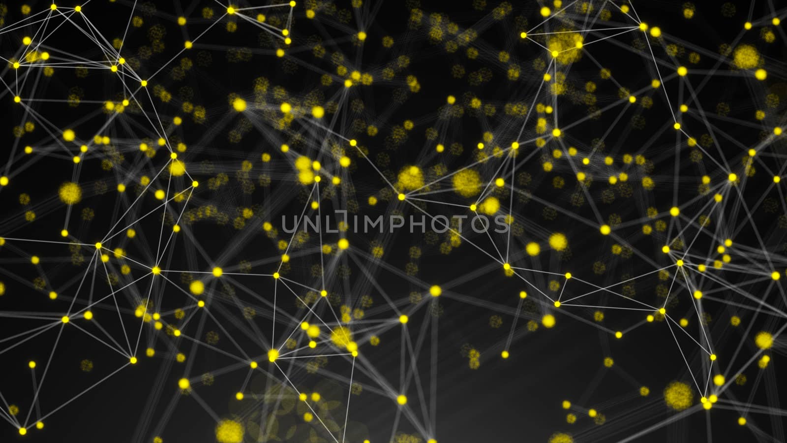 Abstract connection dots. Technology background. Network concept. 3d rendering