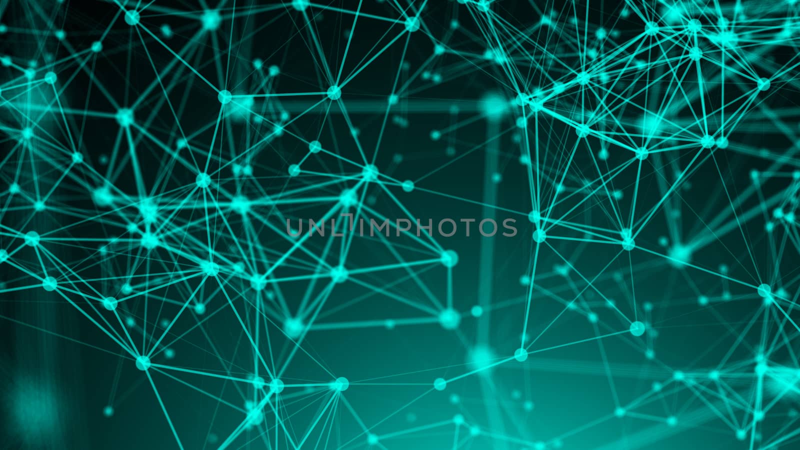 Abstract connection dots. Technology background. Network concept. 3d rendering