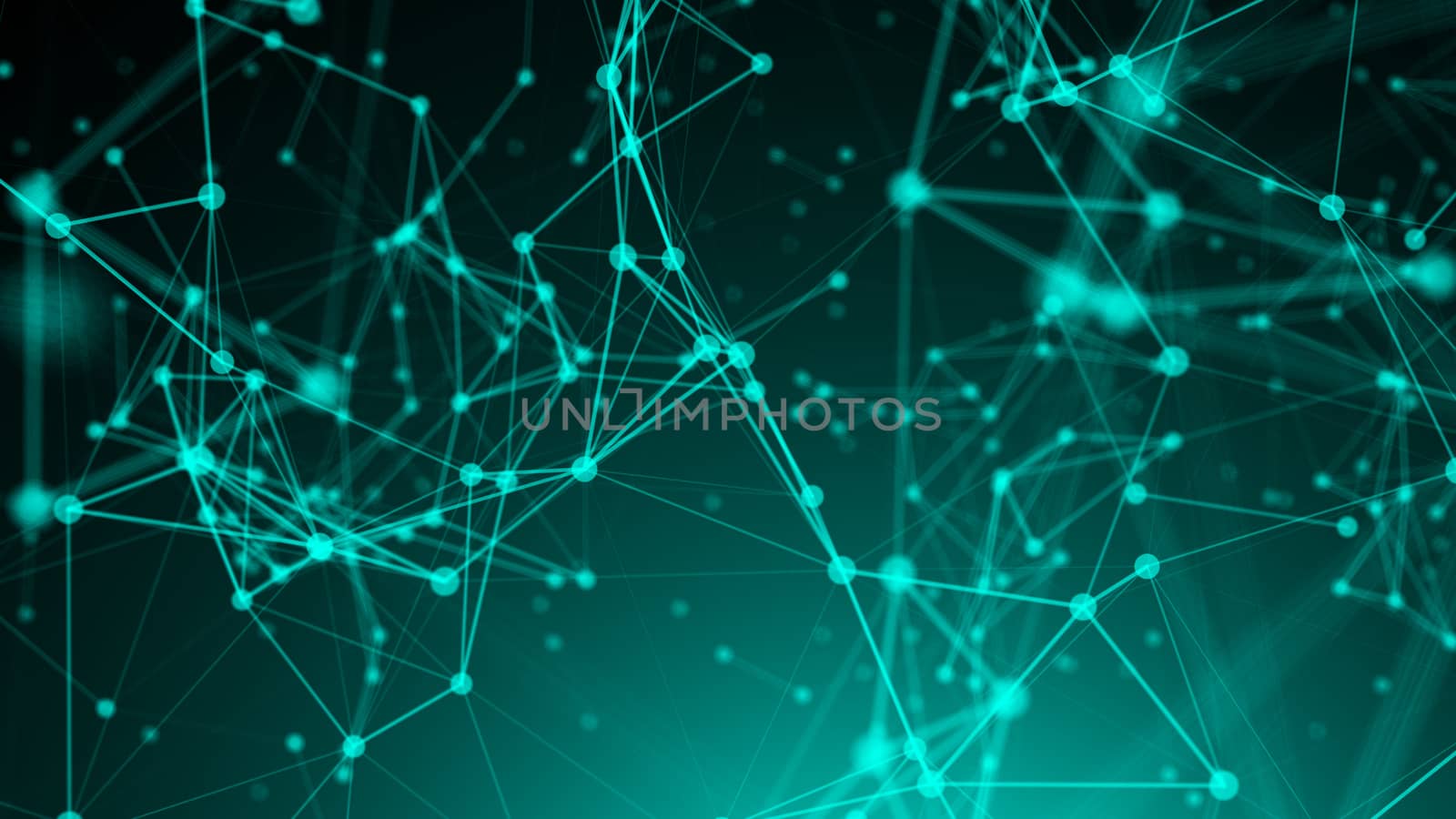 Abstract connection dots. Technology background. Network concept. 3d rendering