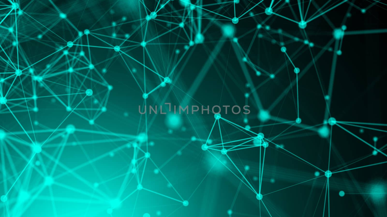 Abstract connection dots. Technology background. Network concept. 3d rendering