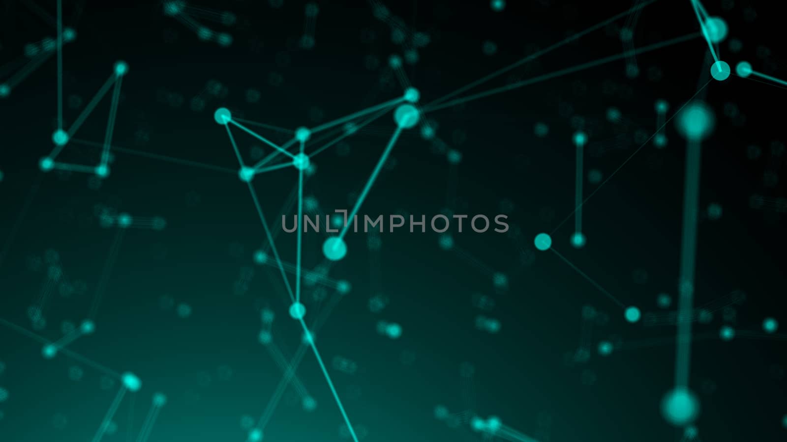 Abstract connection dots. Technology background. Network concept. 3d rendering