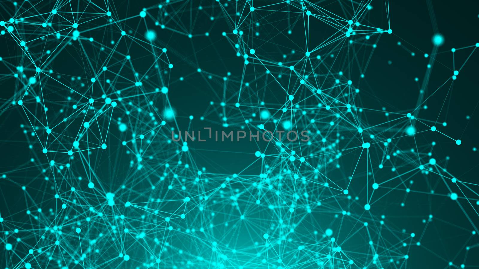 Abstract connection dots. Technology background. Network concept. 3d rendering