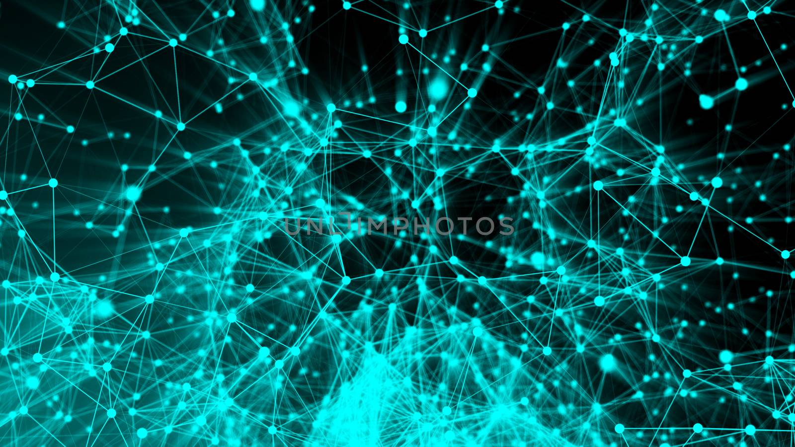 Abstract connection dots. Technology background. Network concept. 3d rendering