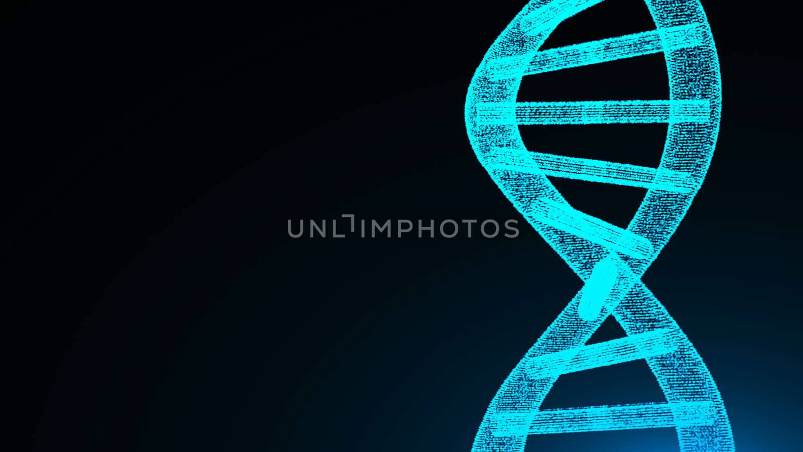 Abstract dna particles. Digital illustration backdrop by nolimit046