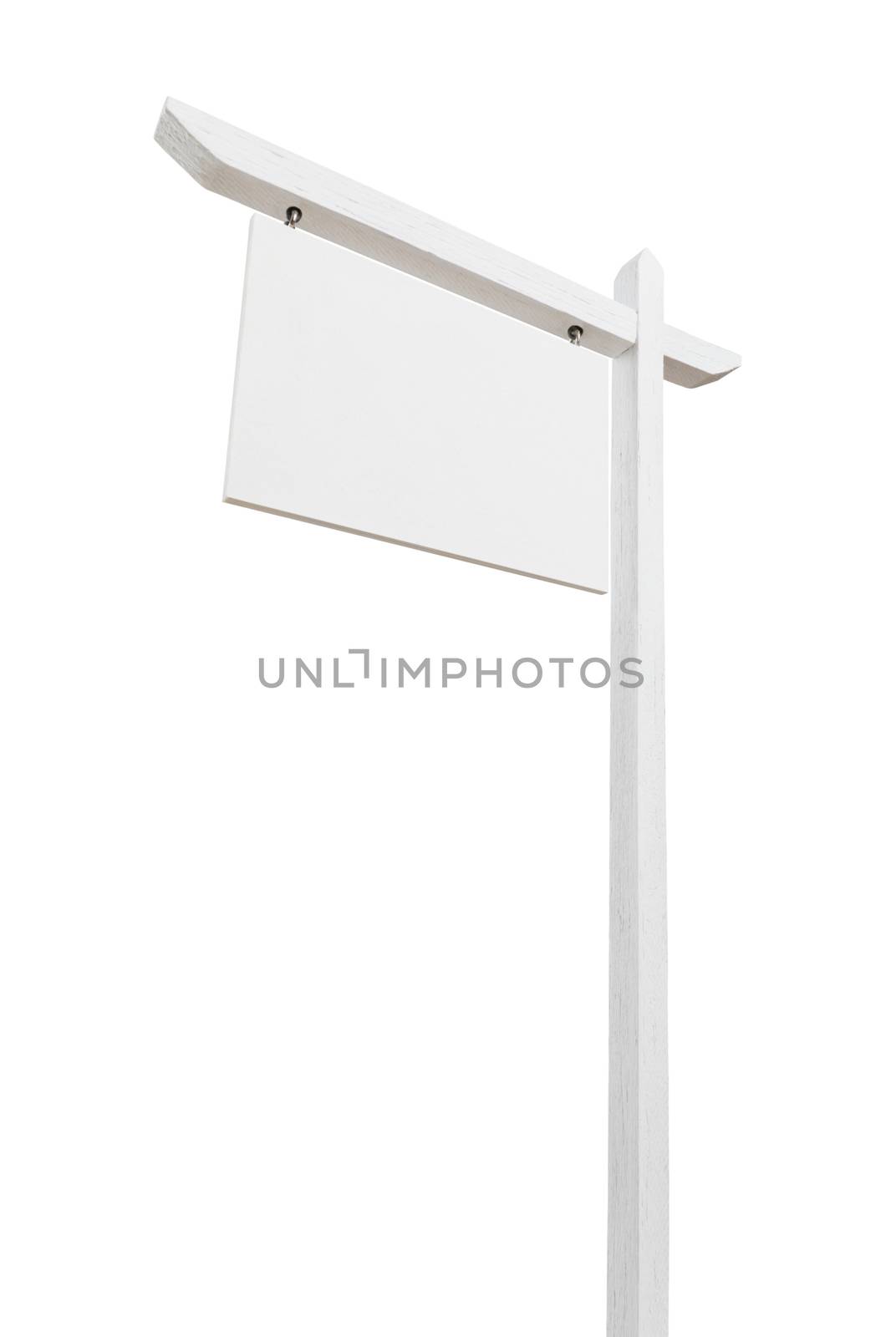 Blank Real Estate Sign Isolated on a White Background. by Feverpitched
