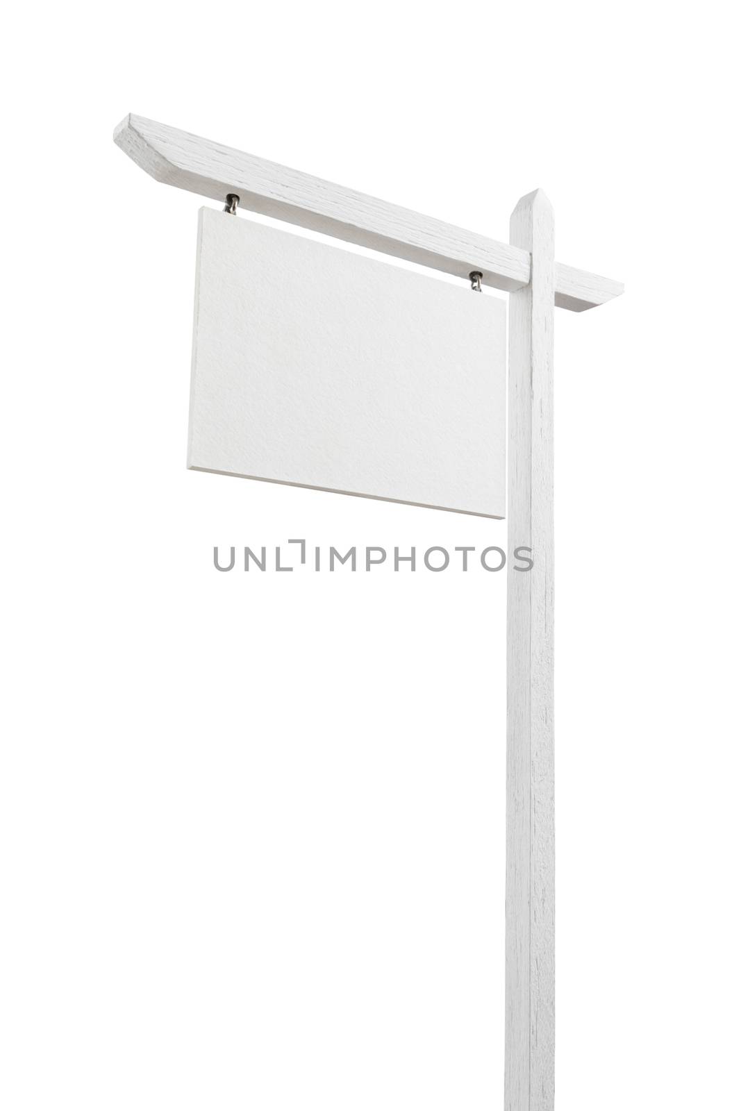 Blank Real Estate Sign Isolated on a White Background. by Feverpitched