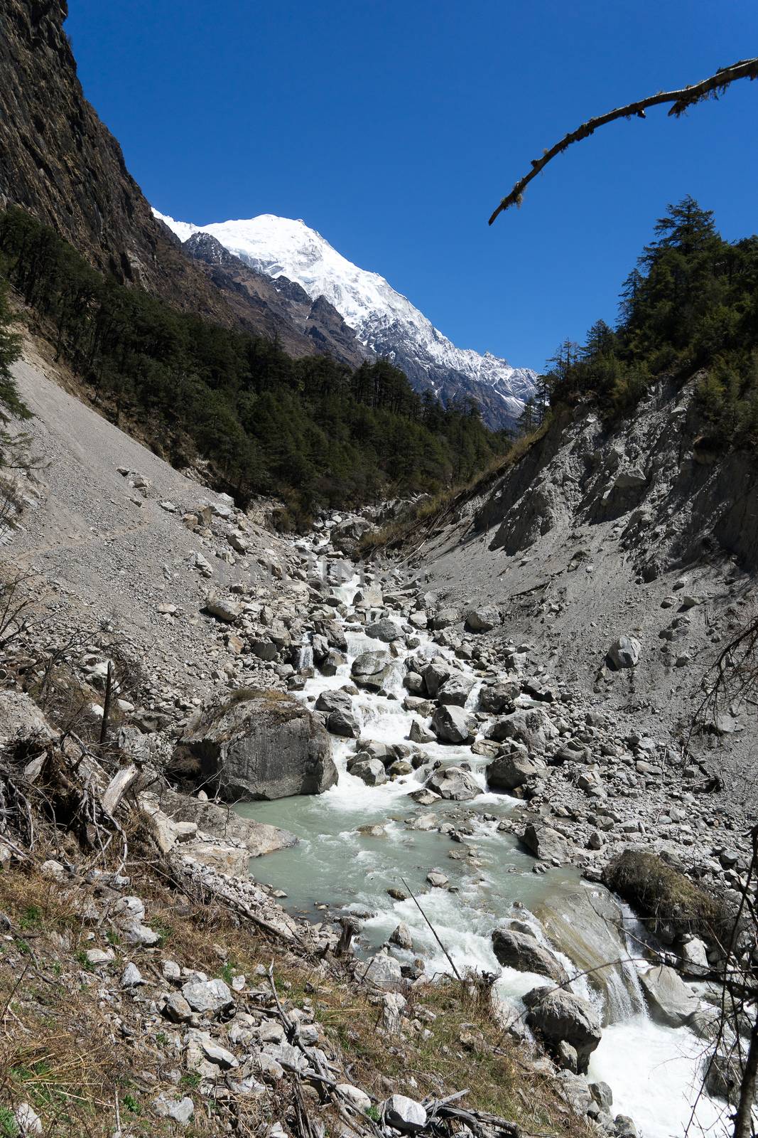 Mountain river in Nepal Himalaya by javax