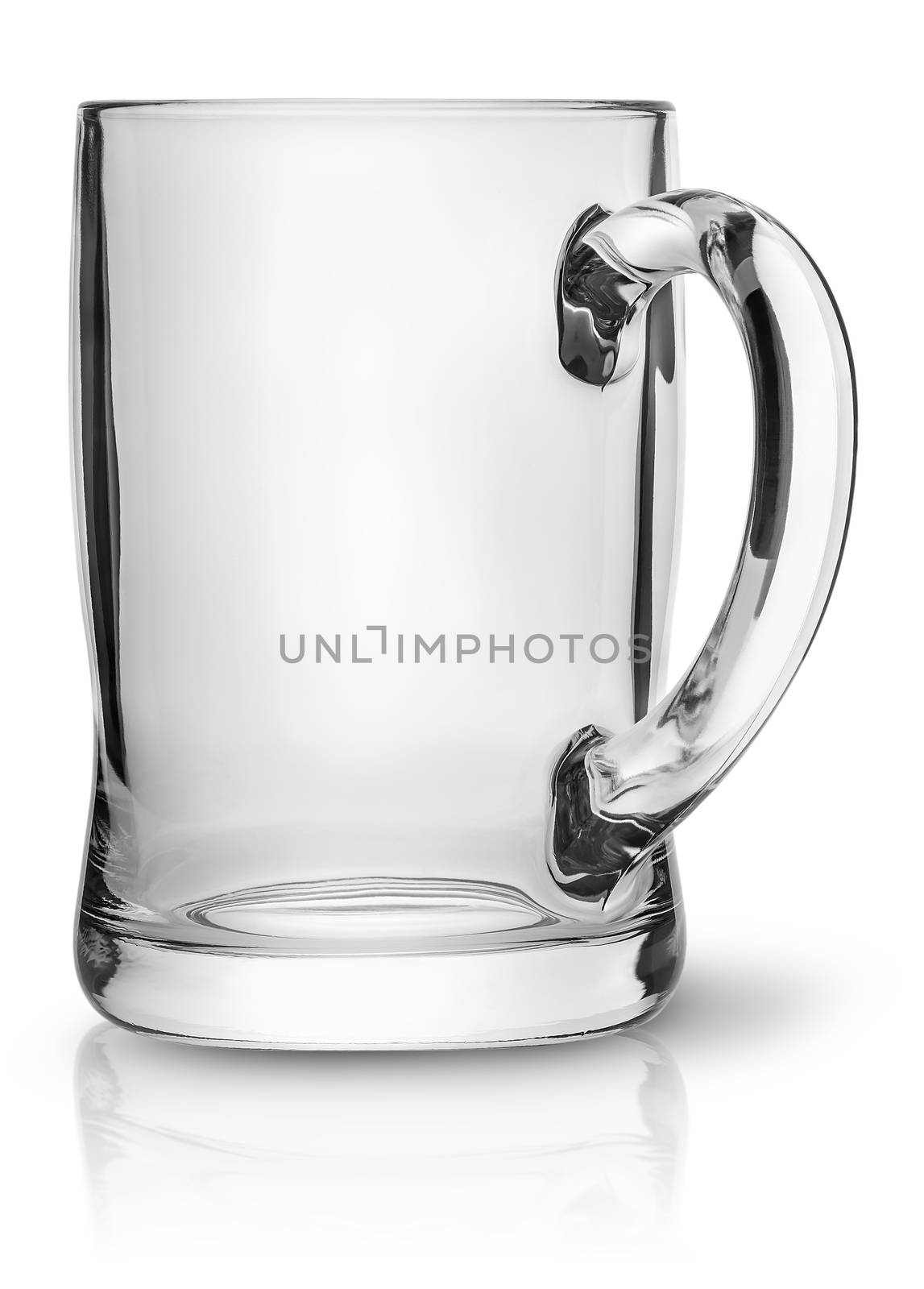 Mug for beer rotated isolated on white background