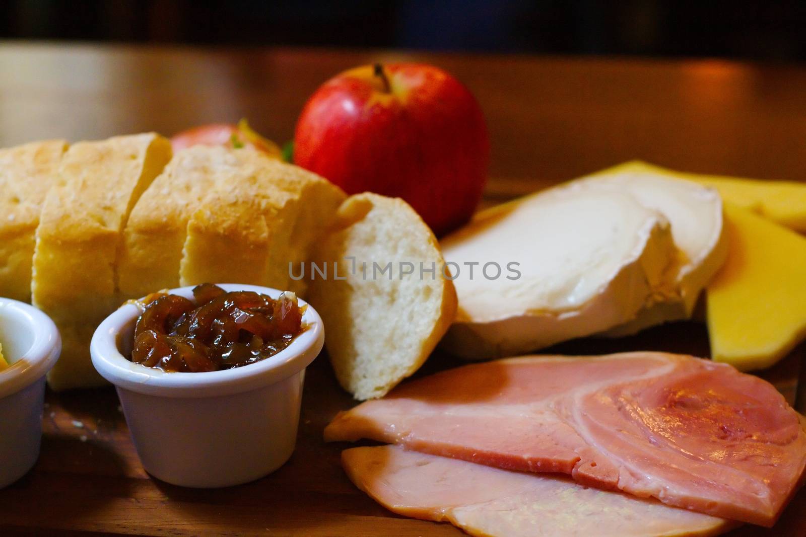 Ploughman's lunch served in a pub