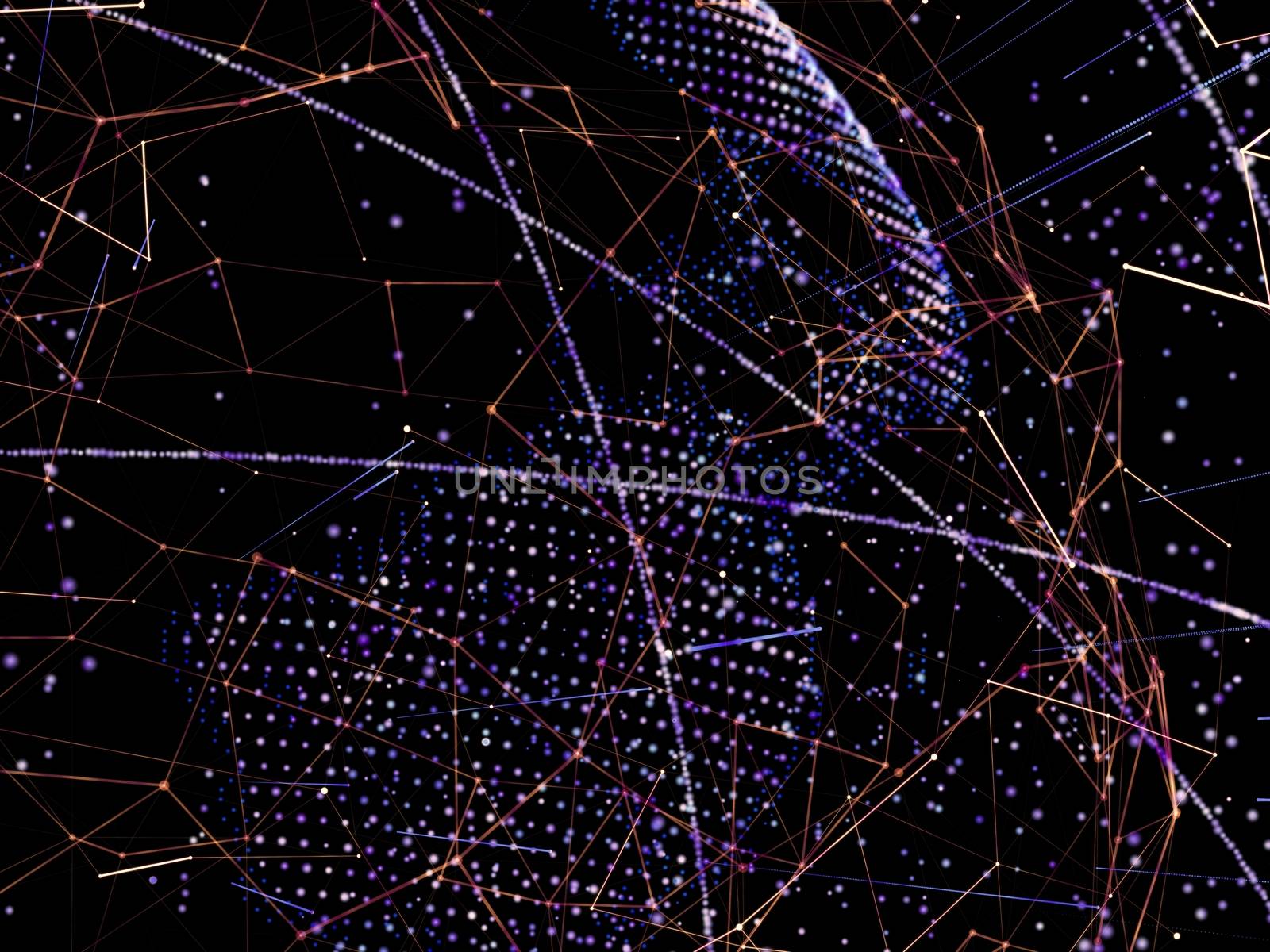 Global network background. World network concept. 3d illustration
