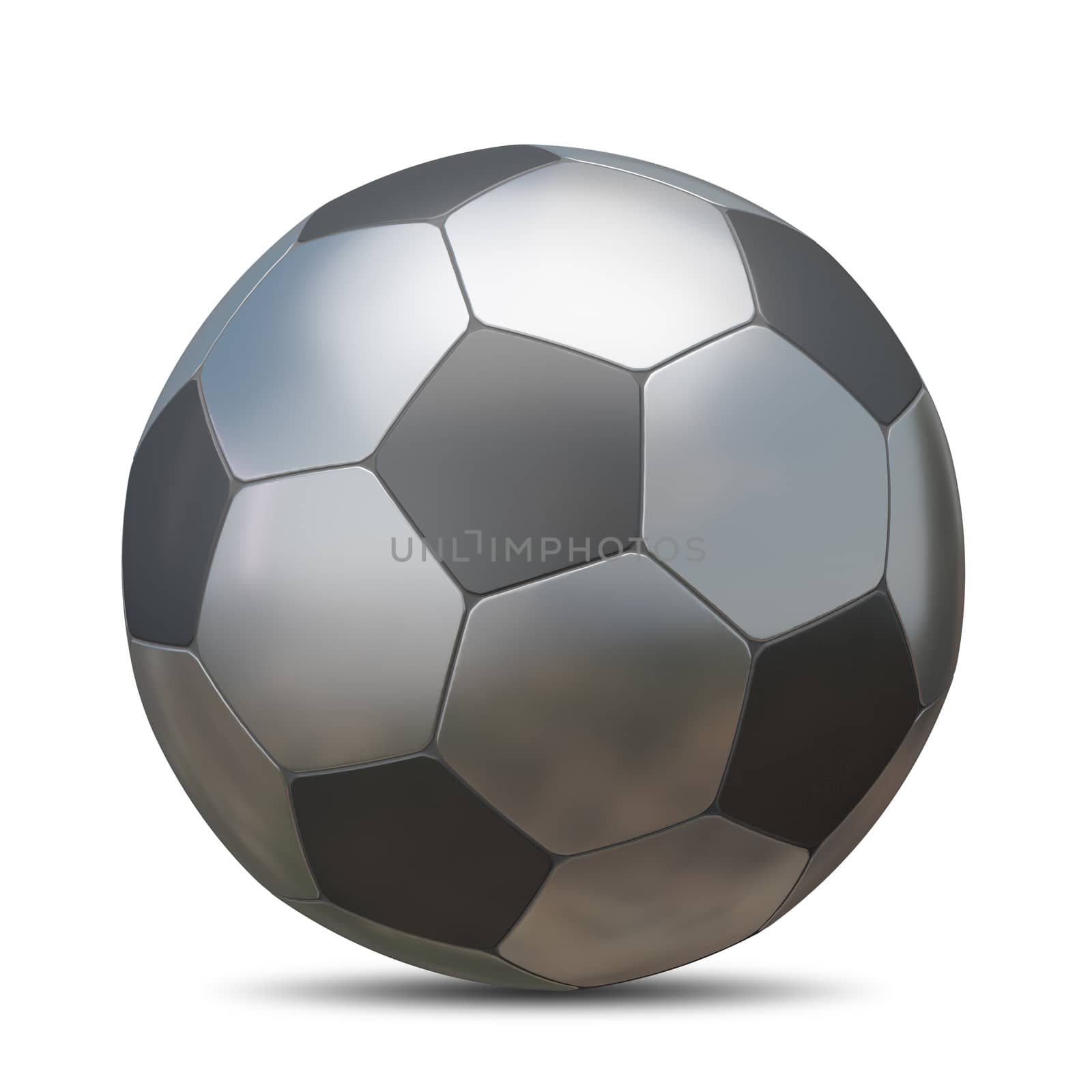 3D Illustration Metal Soccer Ball by brux