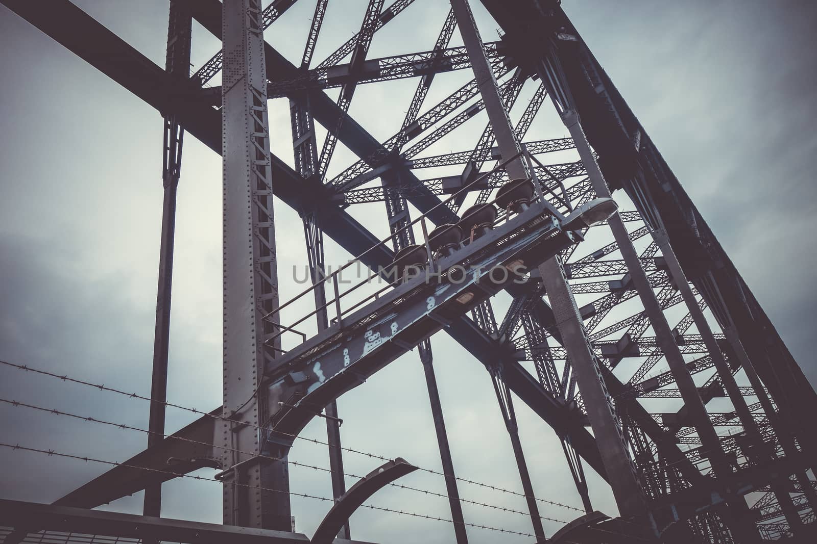 Sydney Harbour Bridge and cloudy sky, Australia