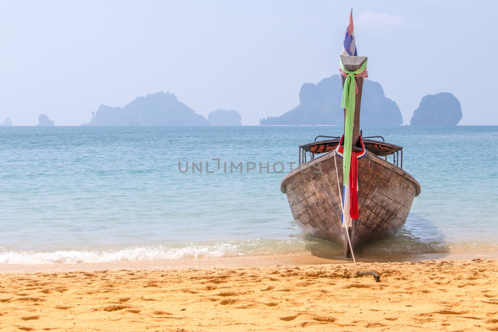 Long Tail Boat By The Beach In Thailand by stuartmiles