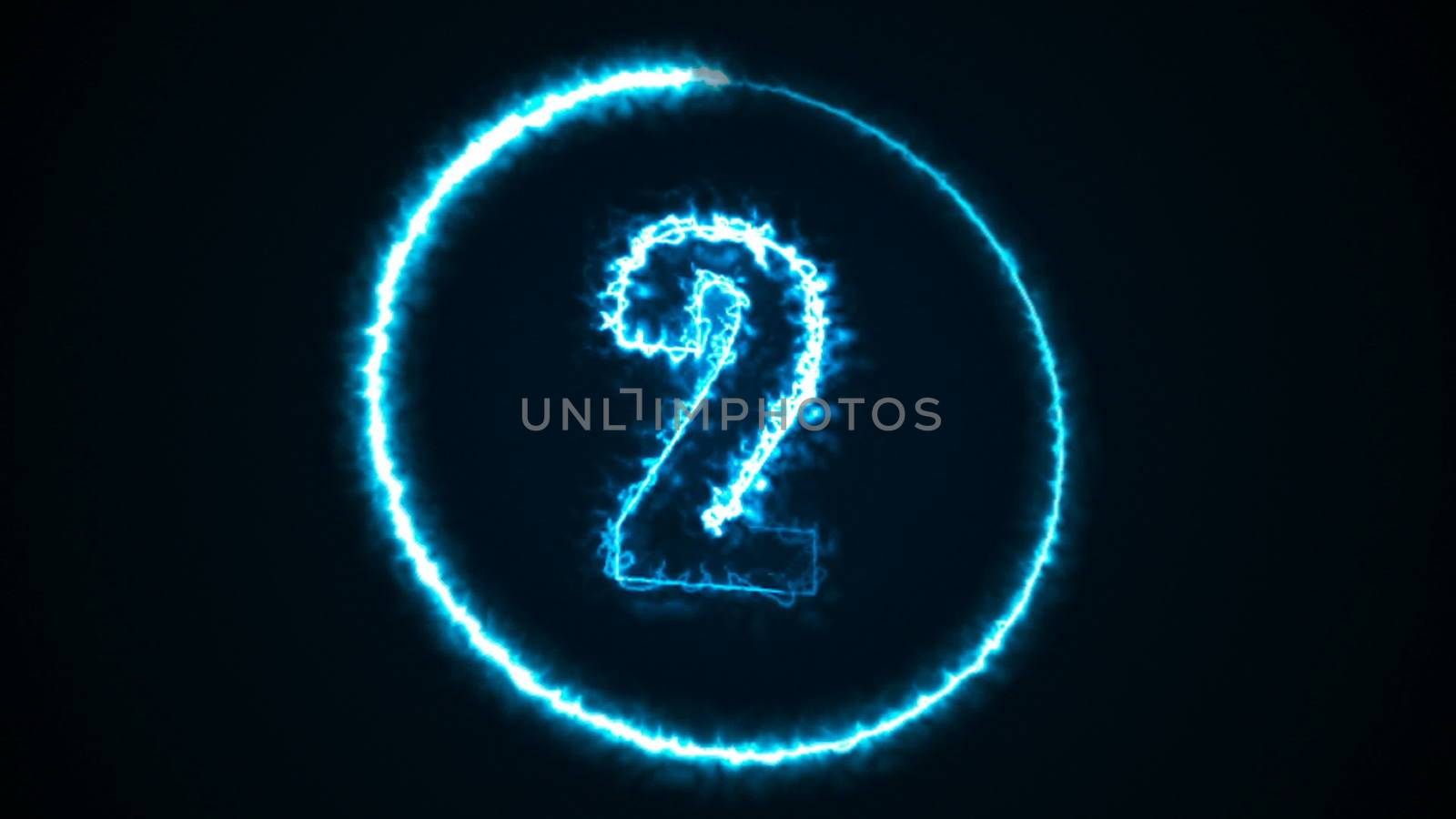 Abstract background with energy number. Digital 3d rendering. Isolated digital sign on a black background