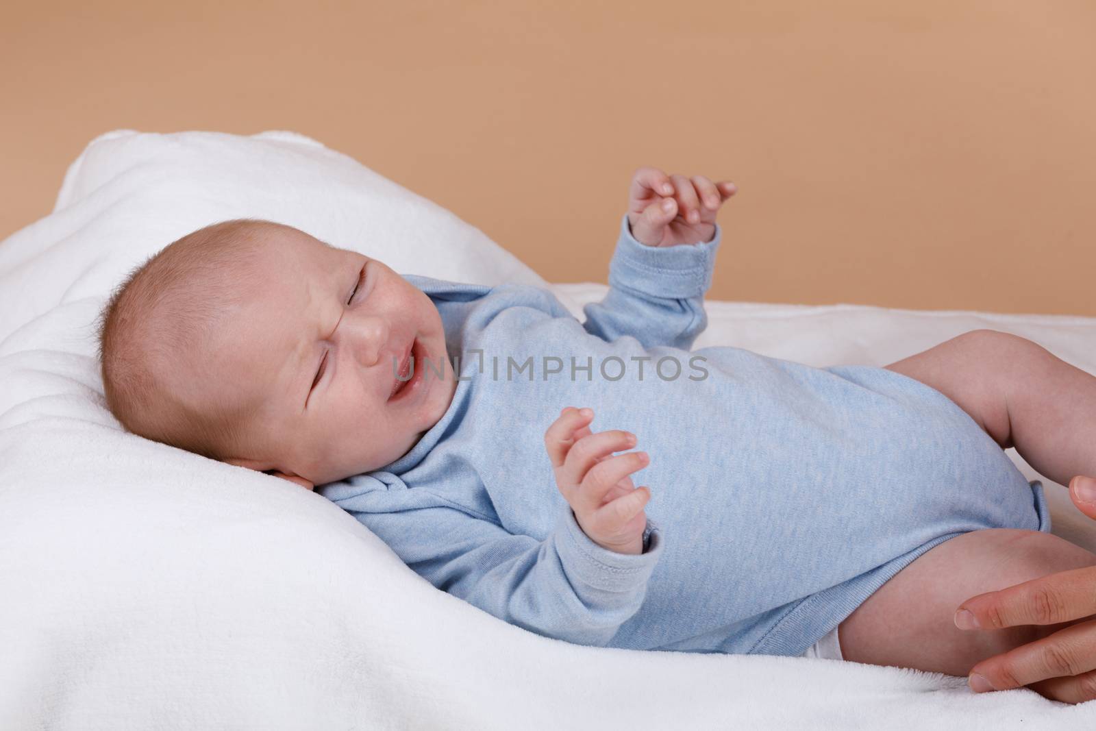 crying newborn baby by artush