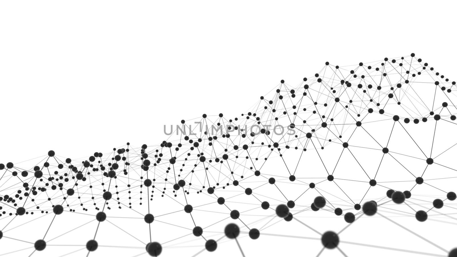 Concept of Network or Internet Communication. 3d illustration. White background