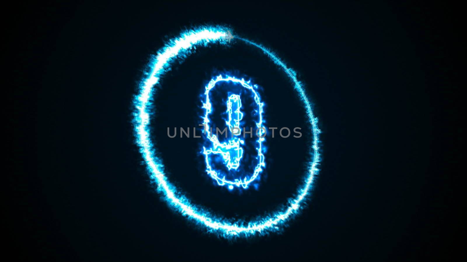 Abstract background with energy number. Digital 3d rendering by nolimit046