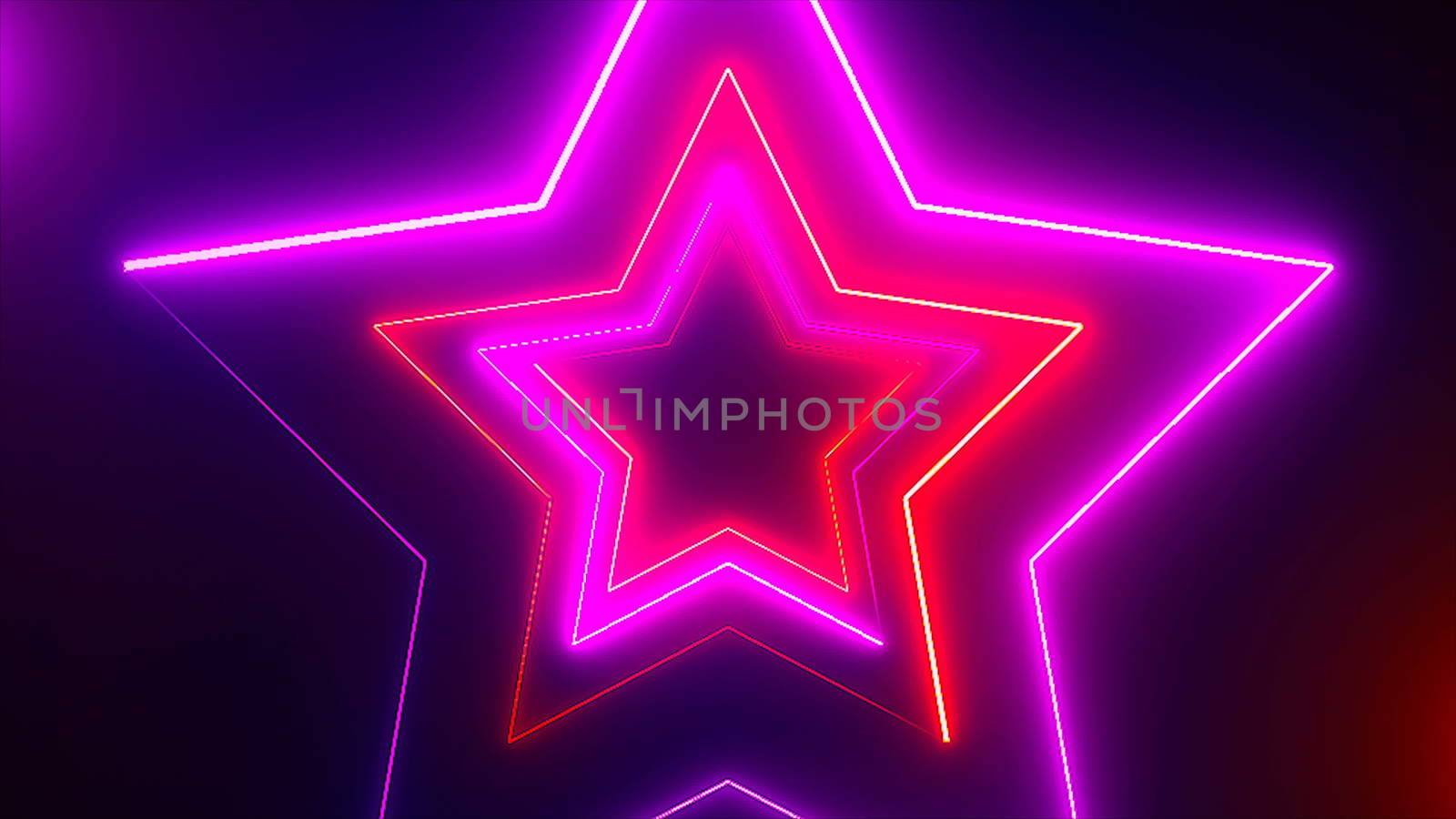 Abstract digital background with neon stars by nolimit046