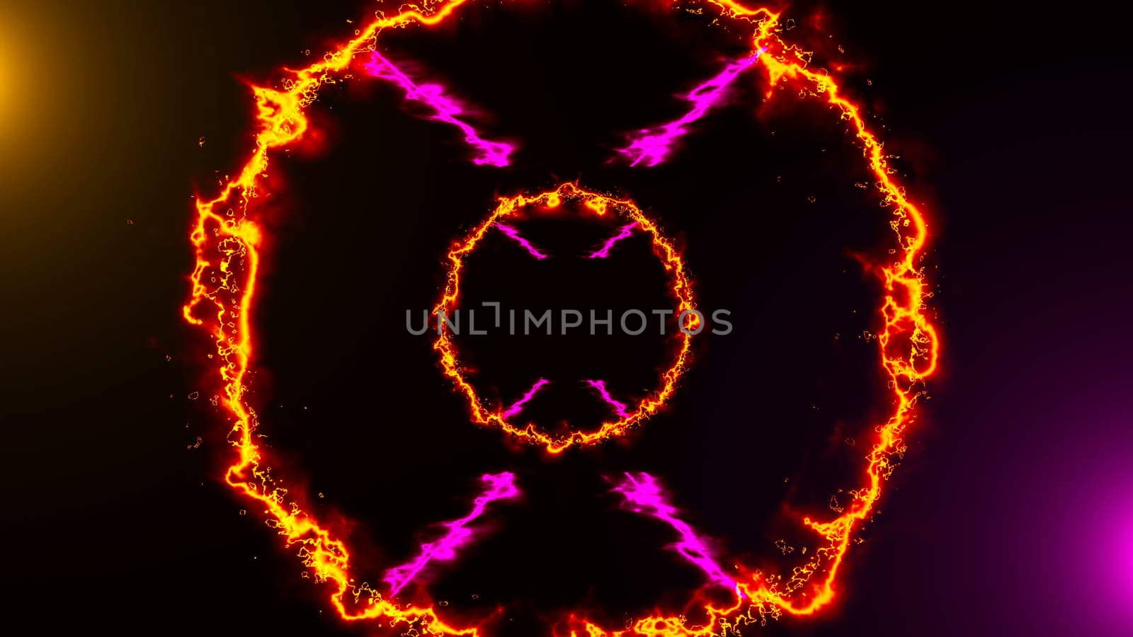 Abstract background with energy tunnel. Digital 3d rendering
