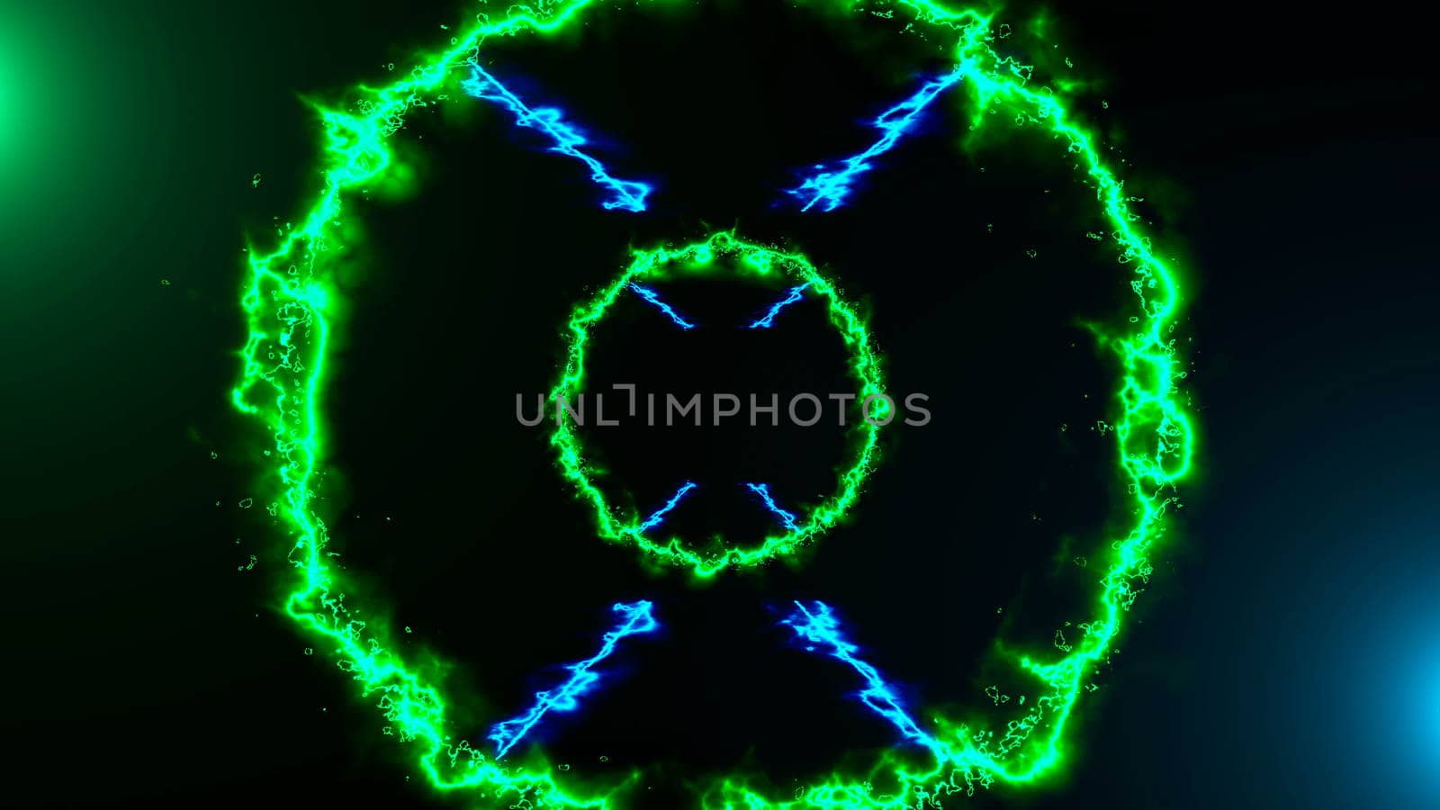 Abstract background with energy tunnel. Digital 3d rendering
