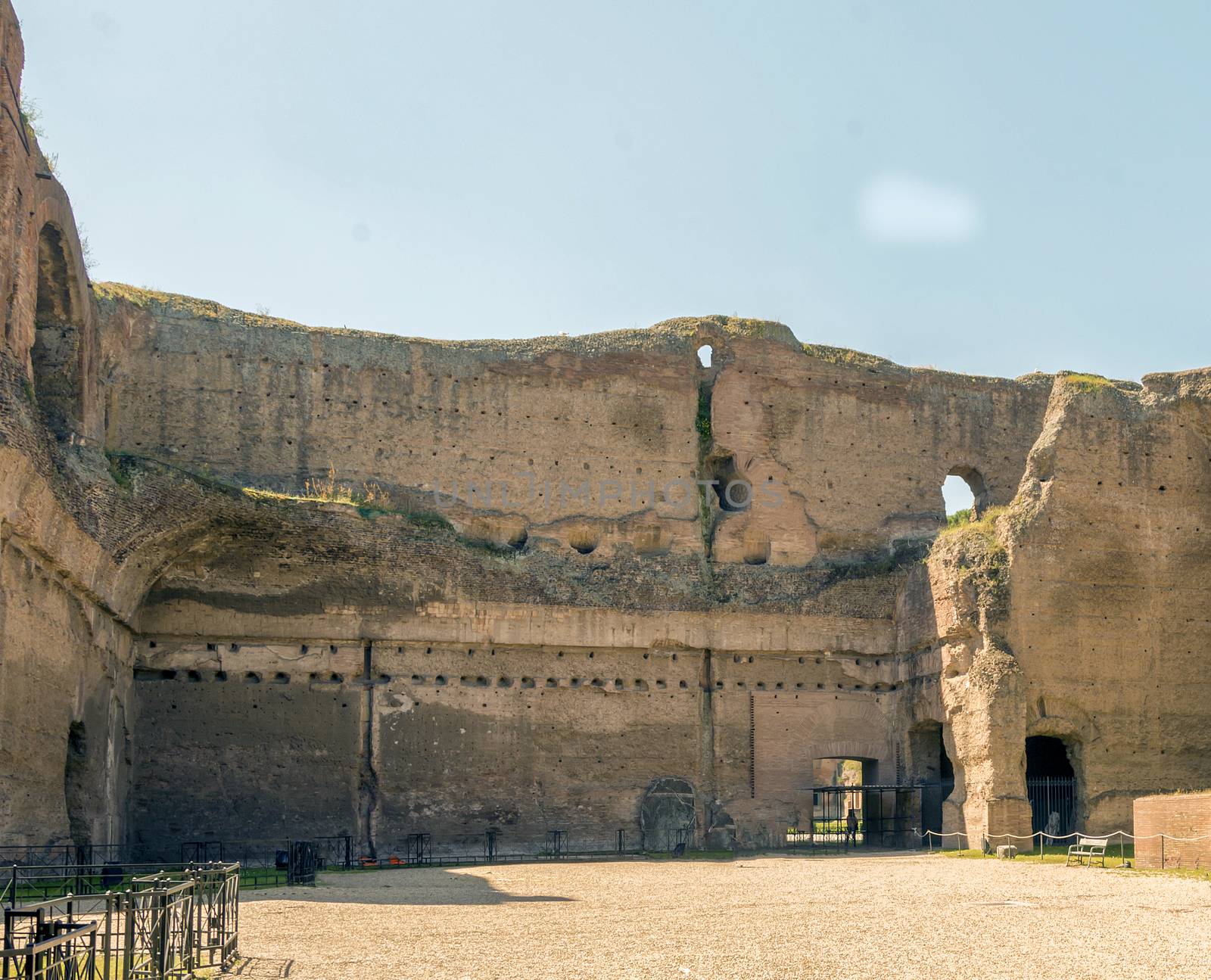 Baths of Caracalla, ancient ruins of roman public thermae built by Emperor Caracalla in Rome, Italy