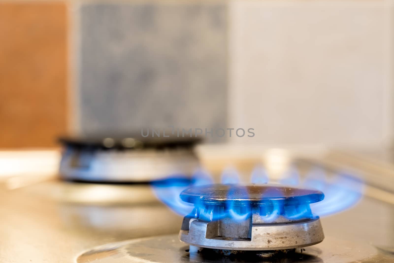 Image of cooker fire representing gas use and consumption.