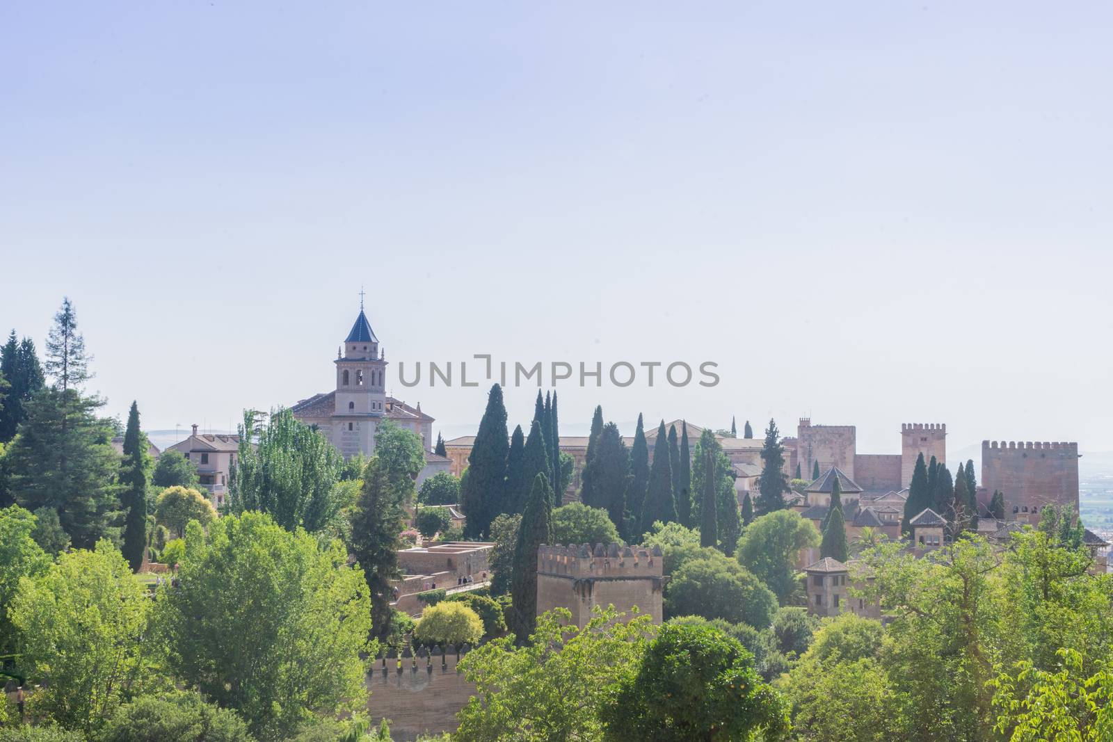 View of the bell tower of the Alhambra  from the Generalife gard by ramana16