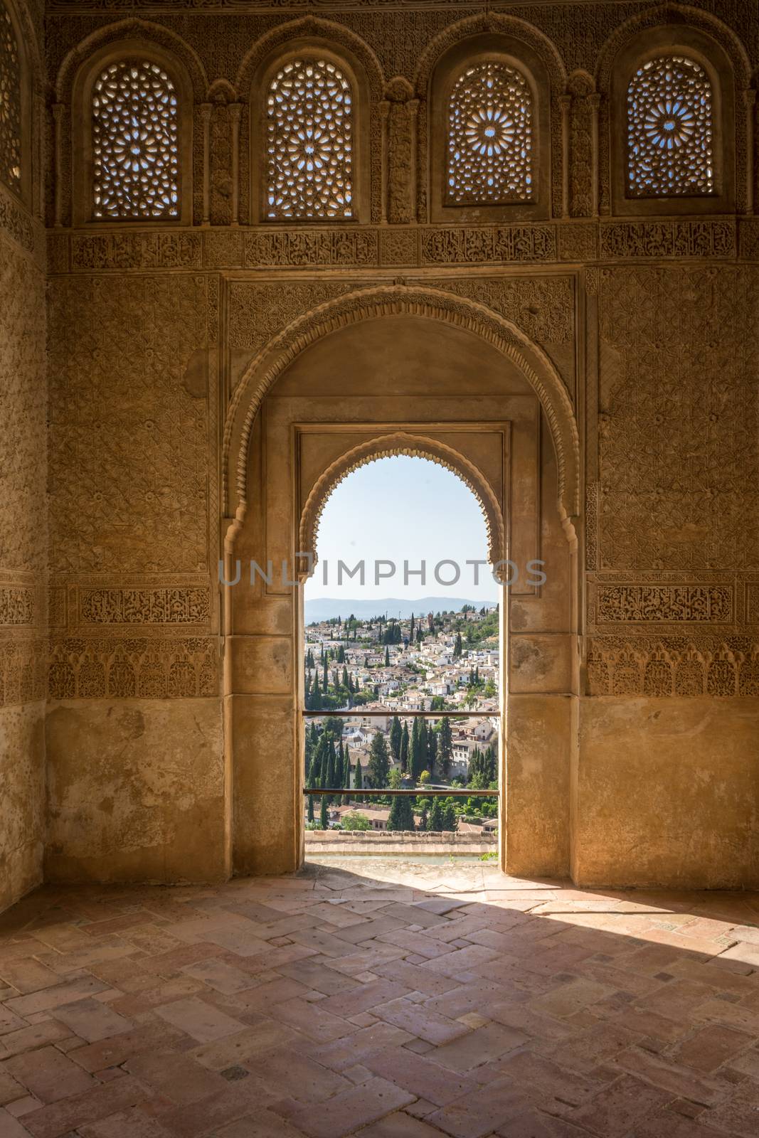 View of the Albayzin district of Granada, Spain, from an arched  by ramana16