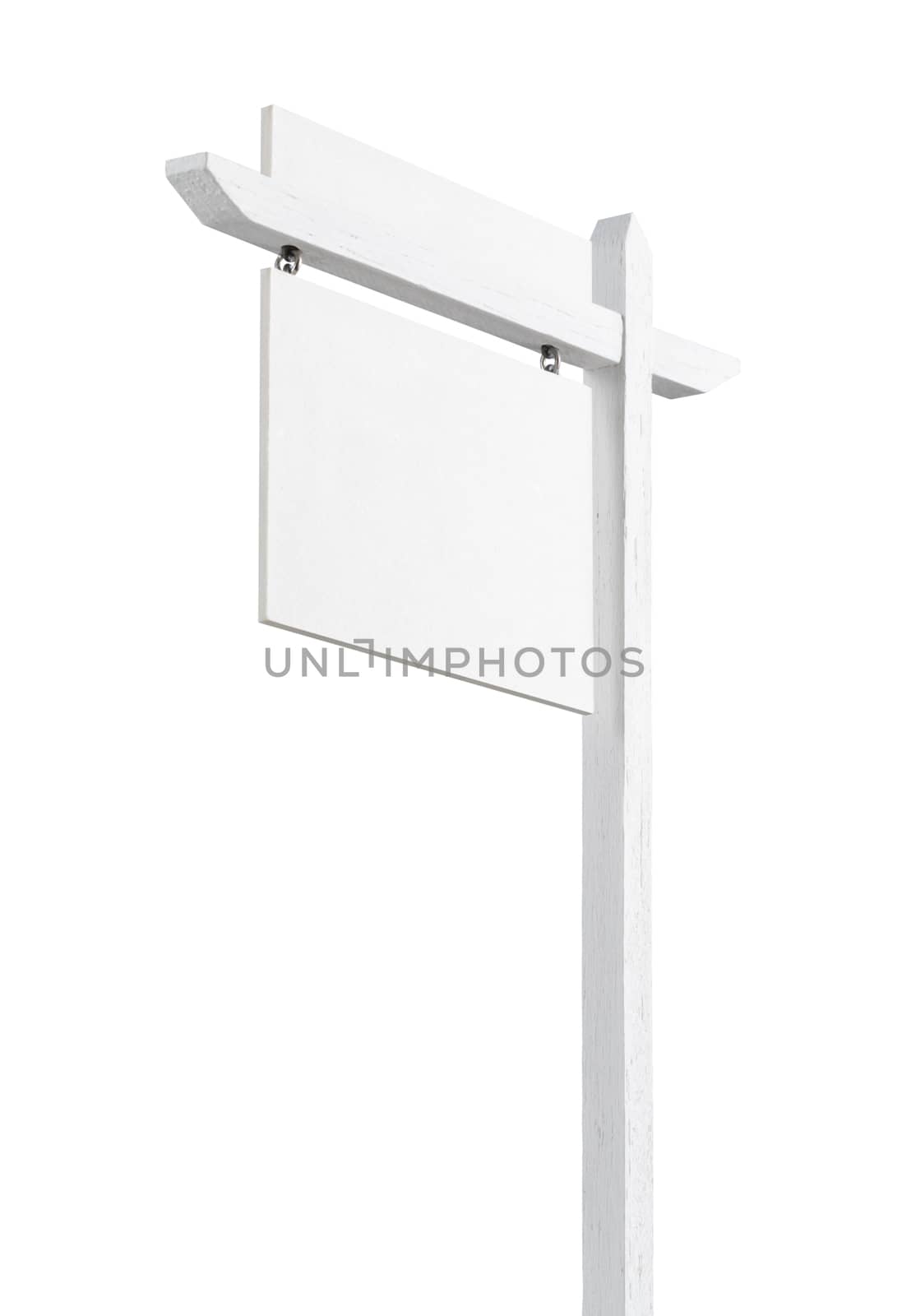 Blank Real Estate Sign with Upper Placard Ready For Your Own Text.