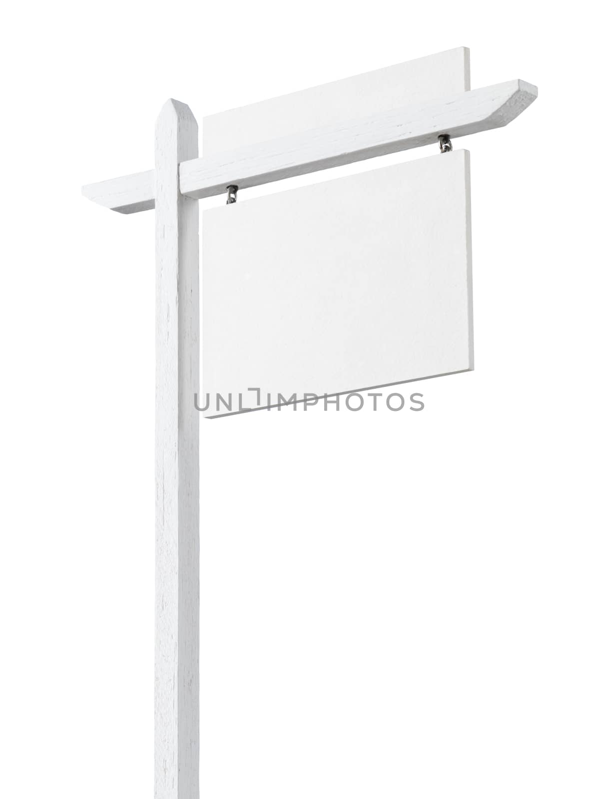 Blank Real Estate Sign with Upper Placard Ready For Your Own Text.