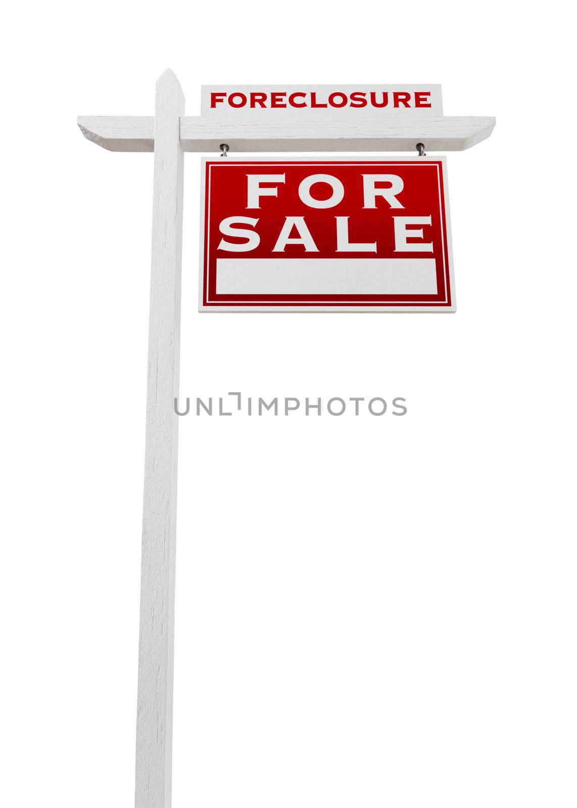 Right Facing Foreclosure Sold For Sale Real Estate Sign Isolated by Feverpitched