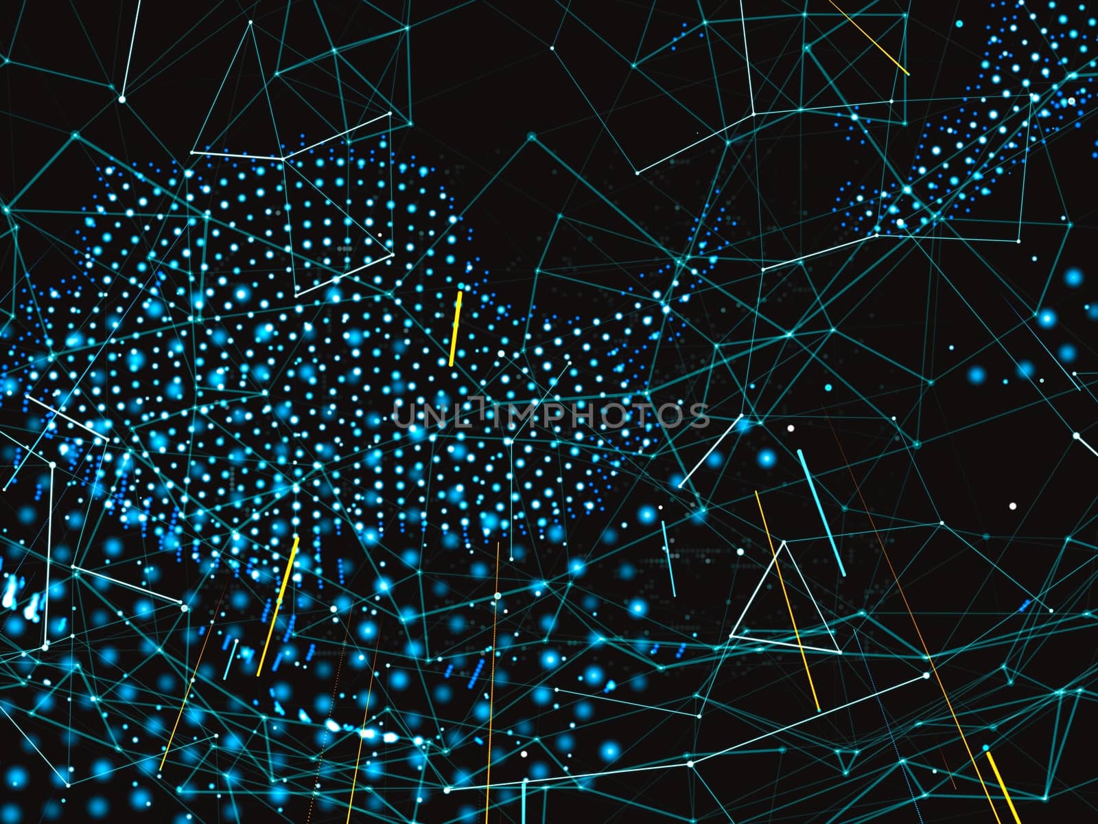 The digital world. A world map connected by a digital network. Abstract submission of payments or networks. 3d illustration