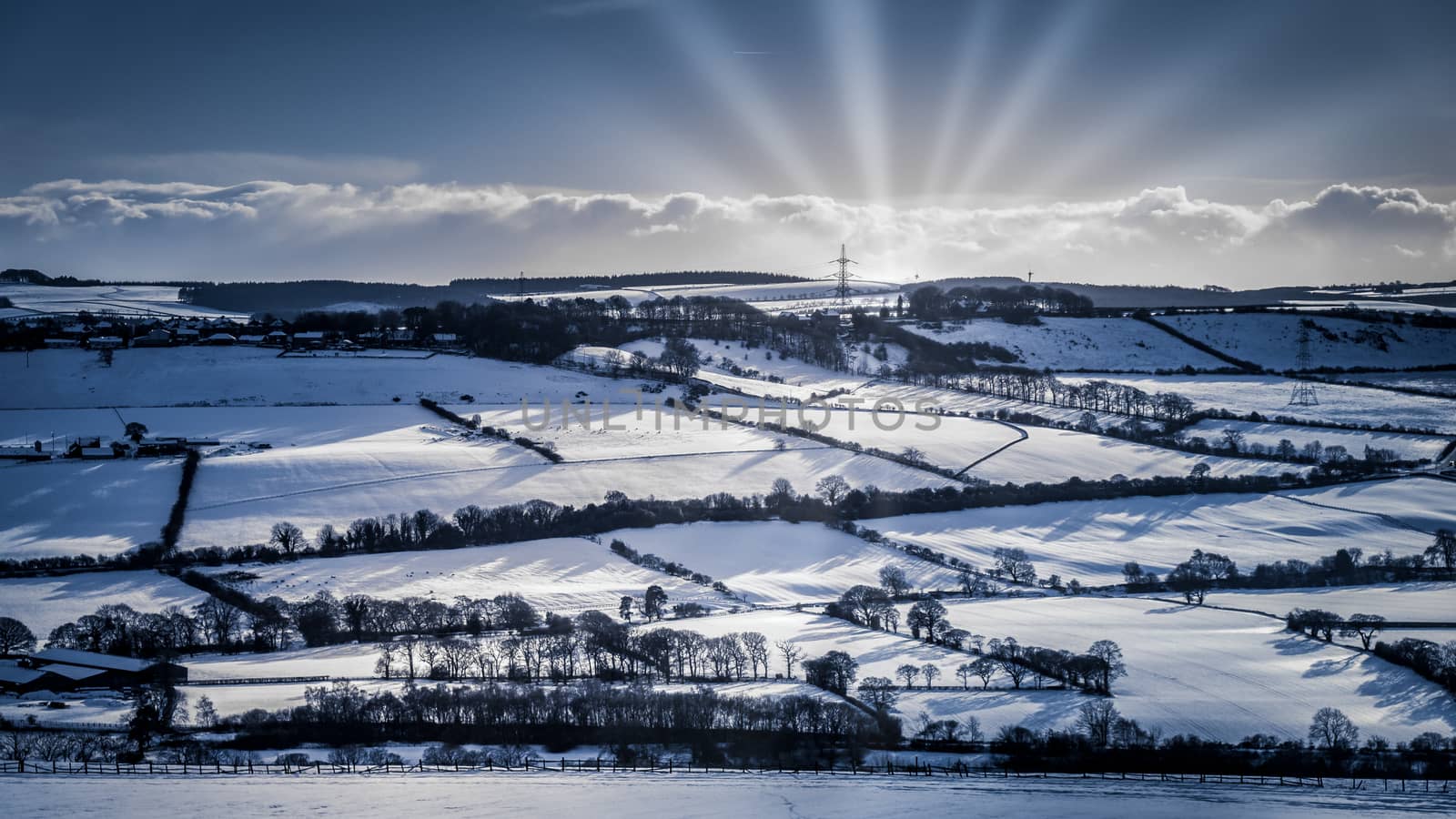 Snowy landscape near Gateshead, Tyne and Wear  by phil_bird