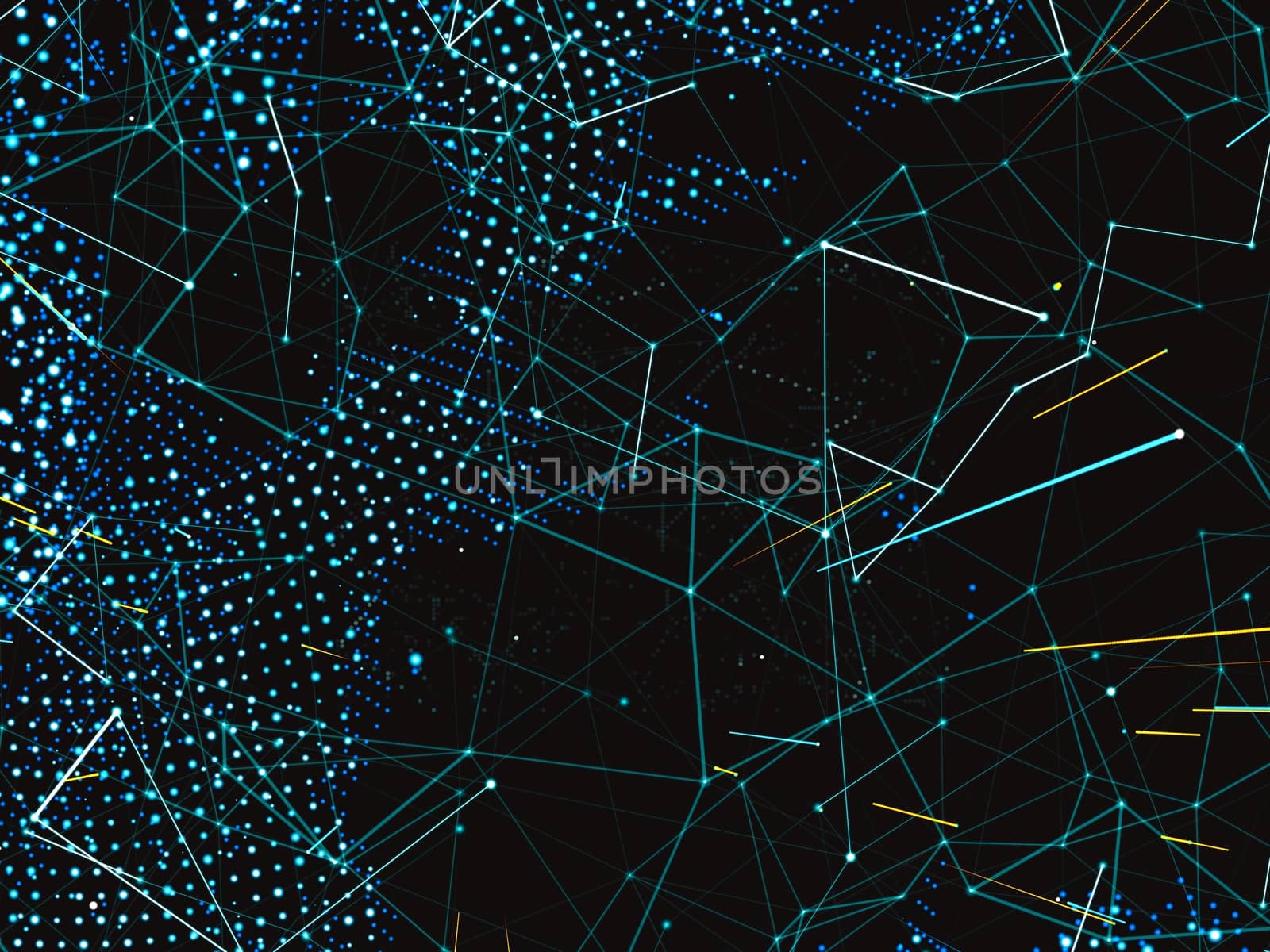 The digital world. A world map connected by a digital network. Abstract submission of payments or networks. 3d illustration