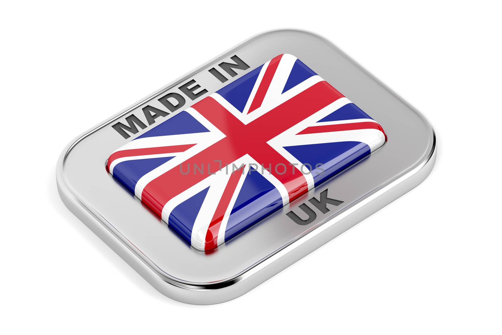 Made in United Kingdom badge on white background 