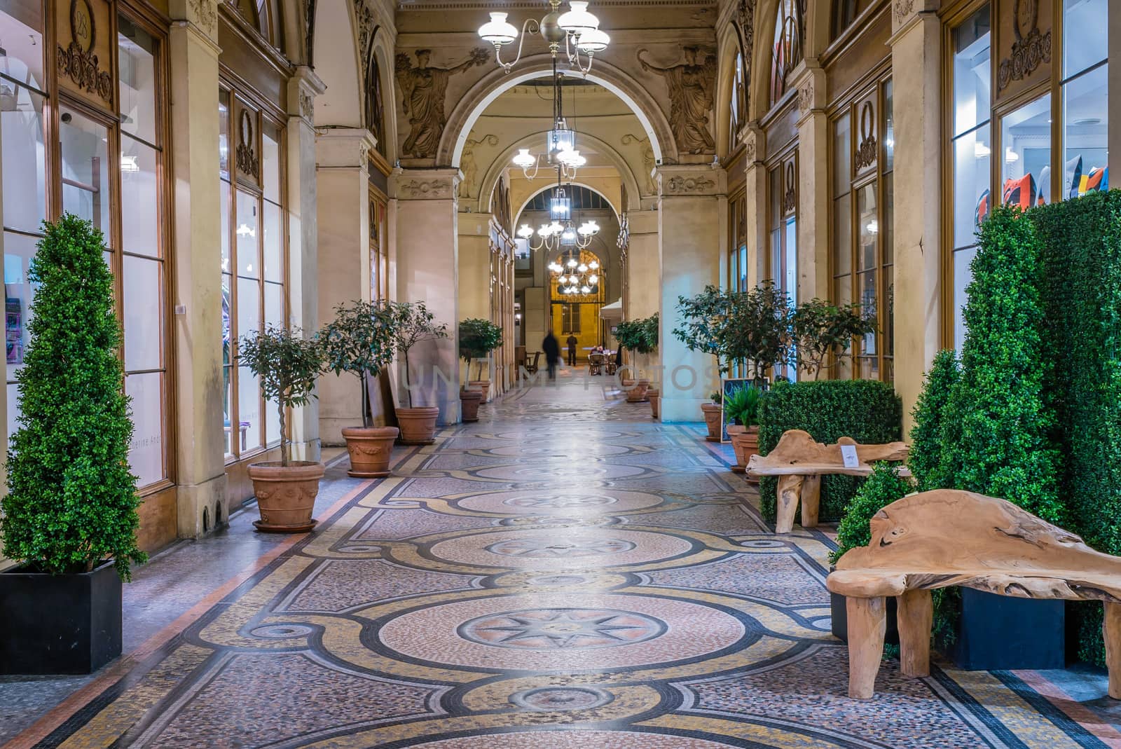 Galerie Vivienne in Paris with its mosaic floor