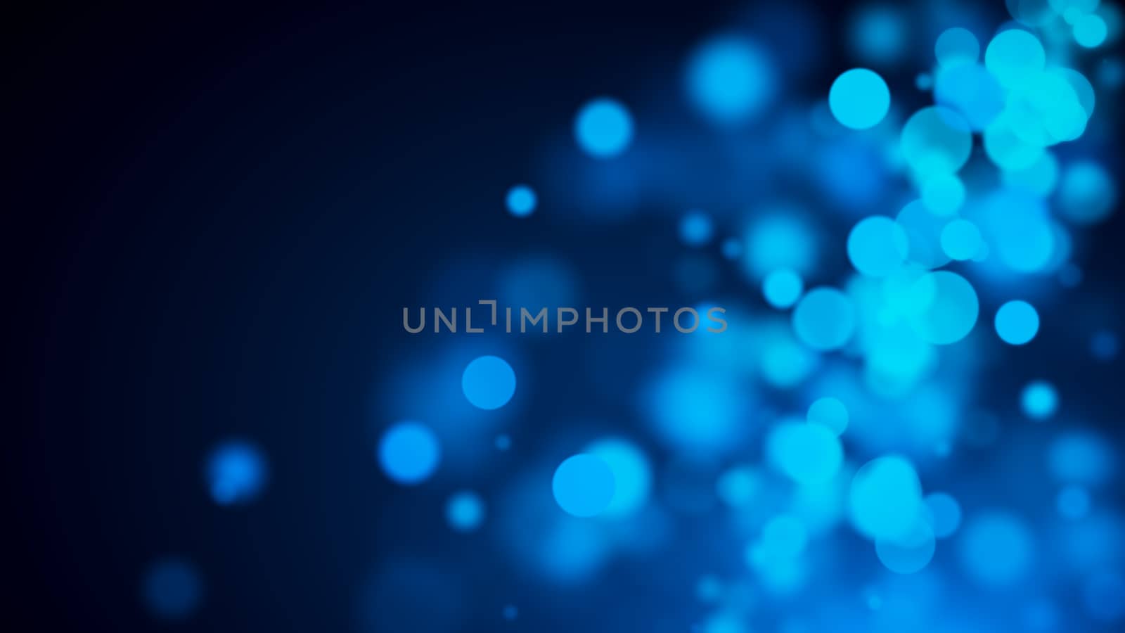Blue bokeh abstract background. 3d rendering by nolimit046