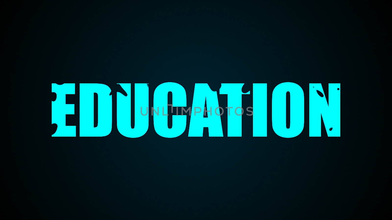 Education text. Abstract background. Digital 3d rendering. by nolimit046