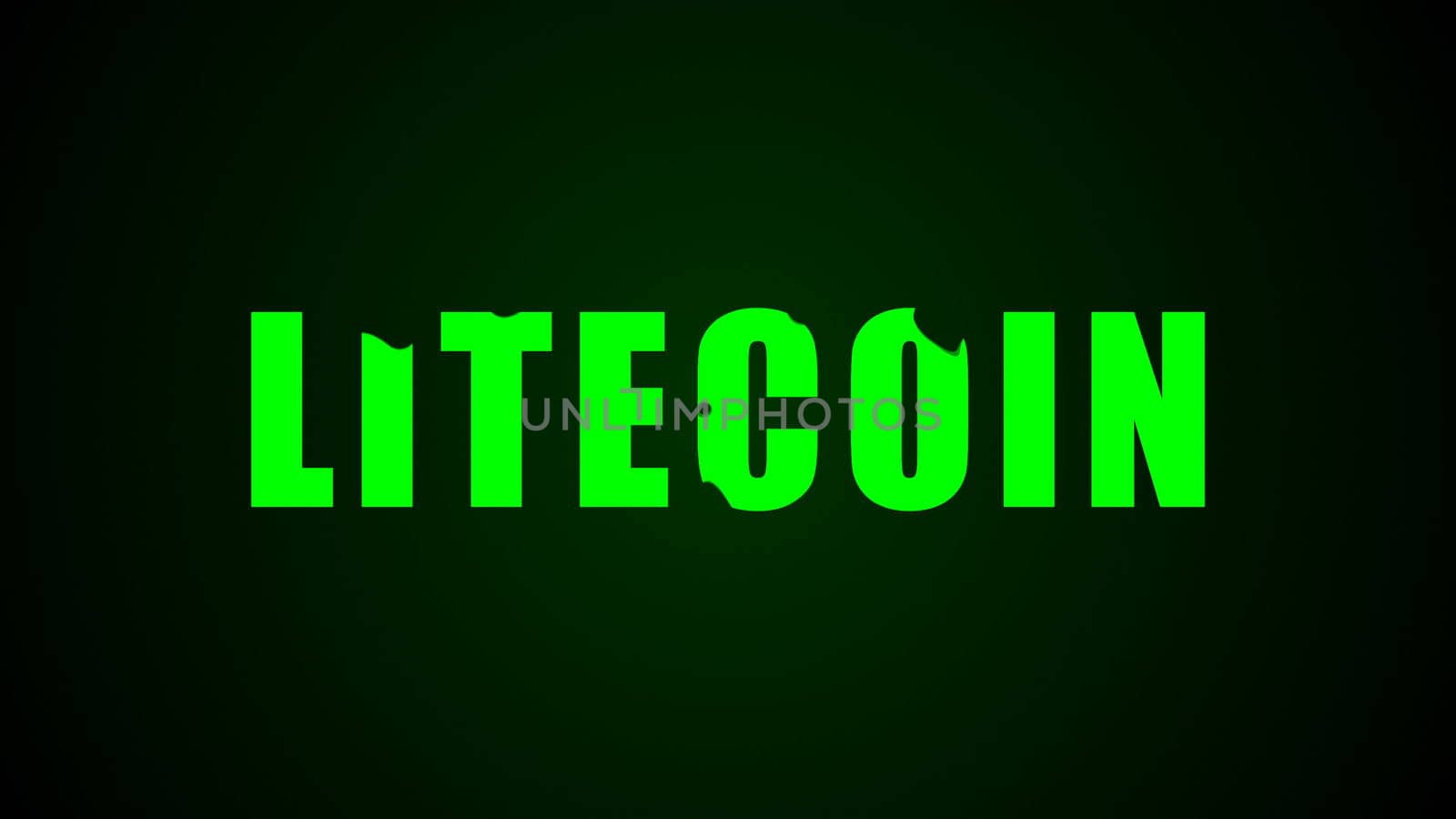 Litecoin text. Abstract background. Digital 3d rendering