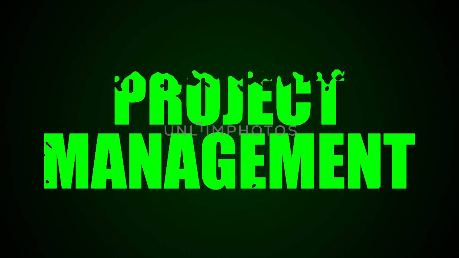 Project Management text. Abstract background. Digital 3d rendering. by nolimit046
