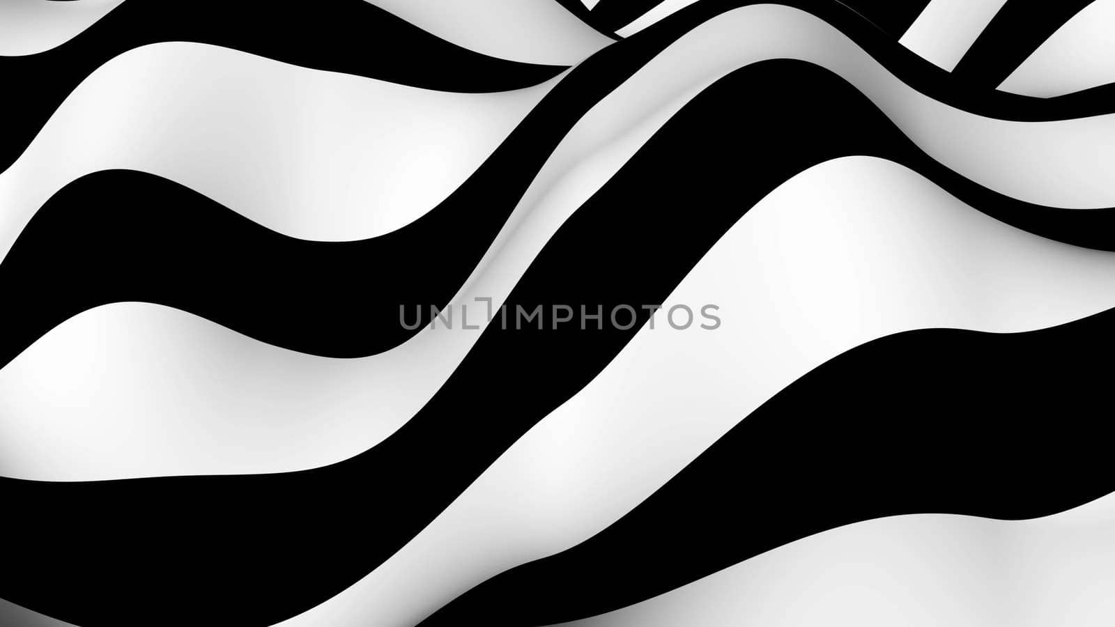 Abstract background with waving of stripes. 3d rendering