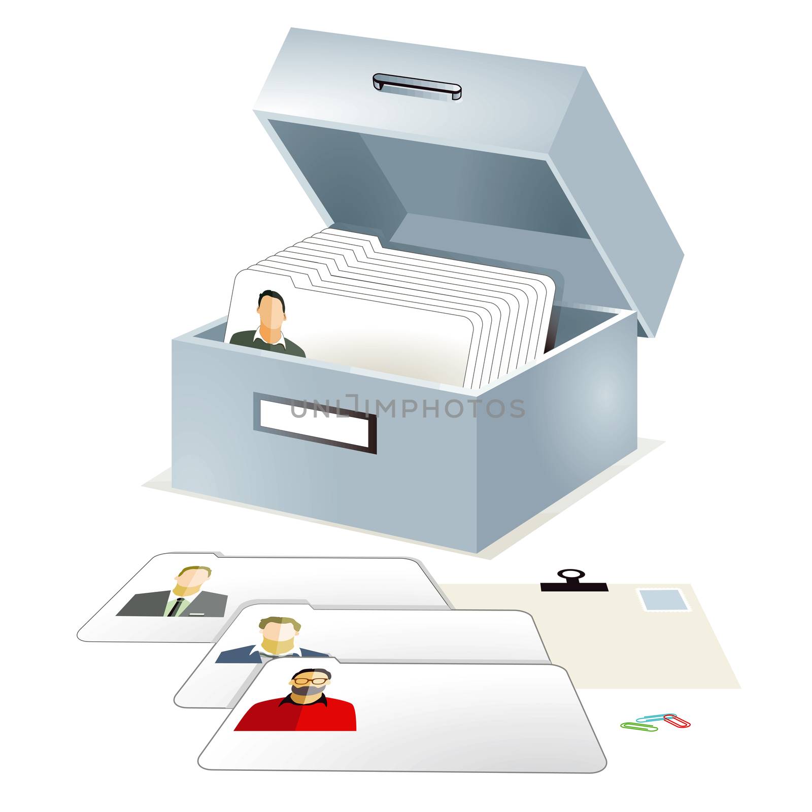 Database, file folder illustration by scusi