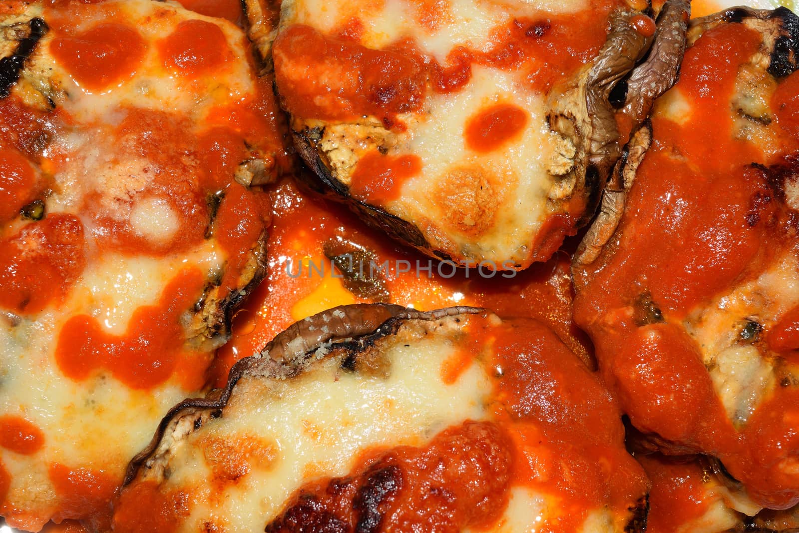 Close up of a delicious italian parmigiana