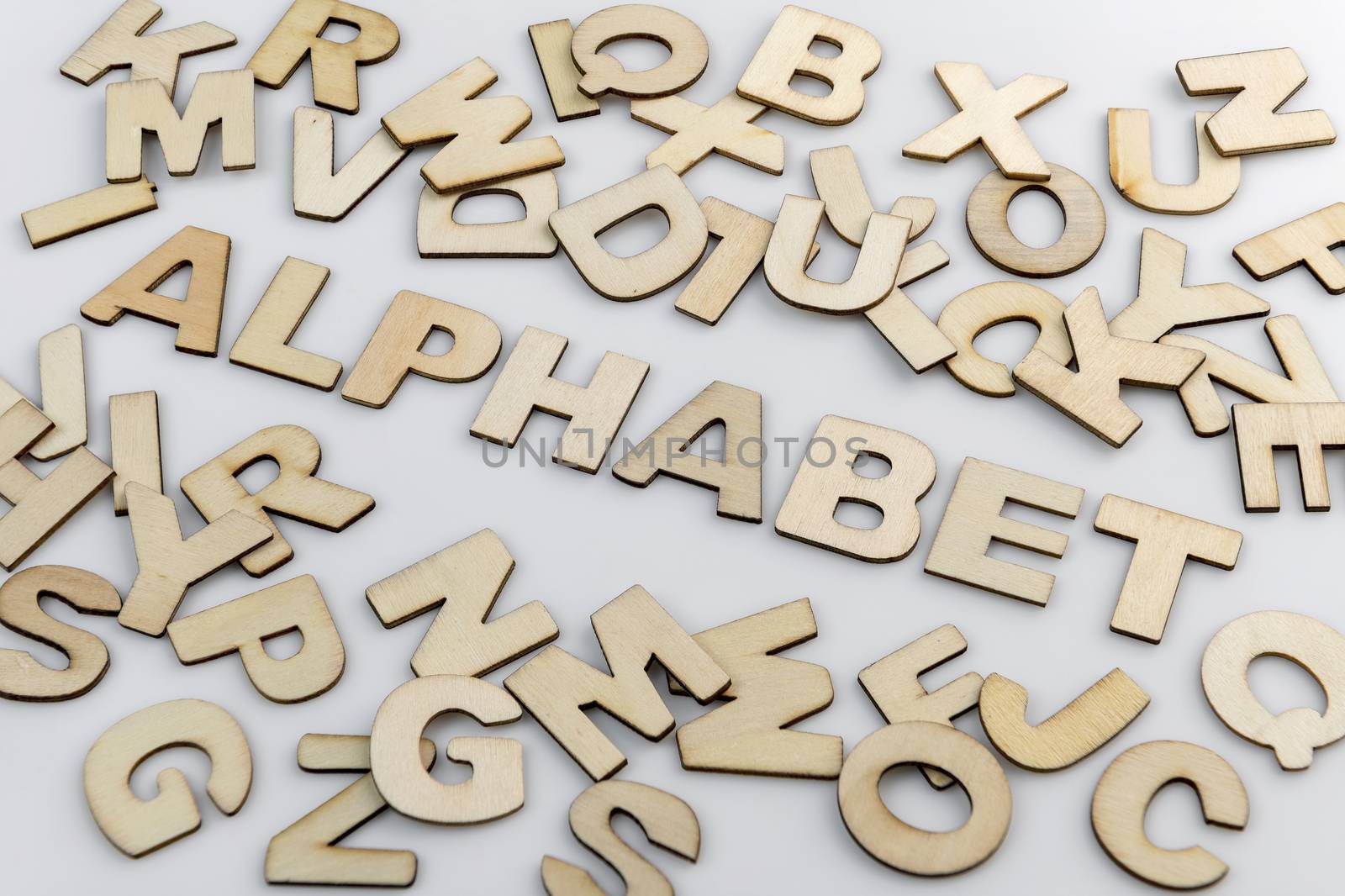 The word alphabet in wooden letters
 by Tofotografie