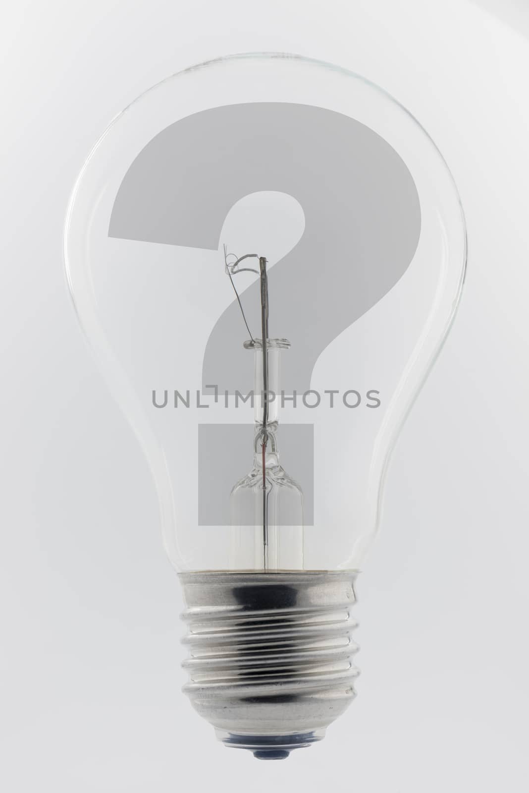 Light bulb with a question mark
 by Tofotografie