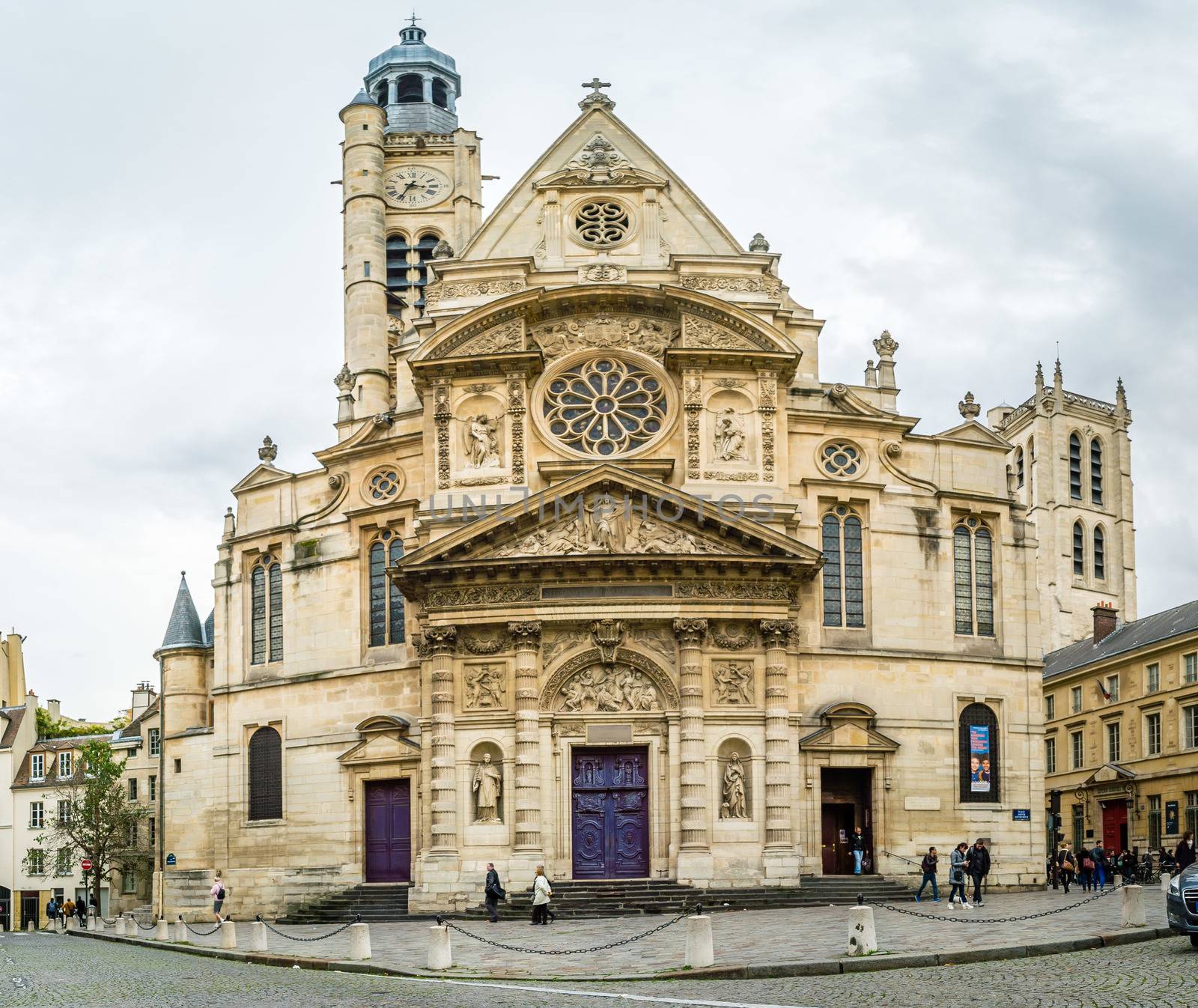 Saint-Etienne-du-Mont church in Paris on montagne sainte-genevieve